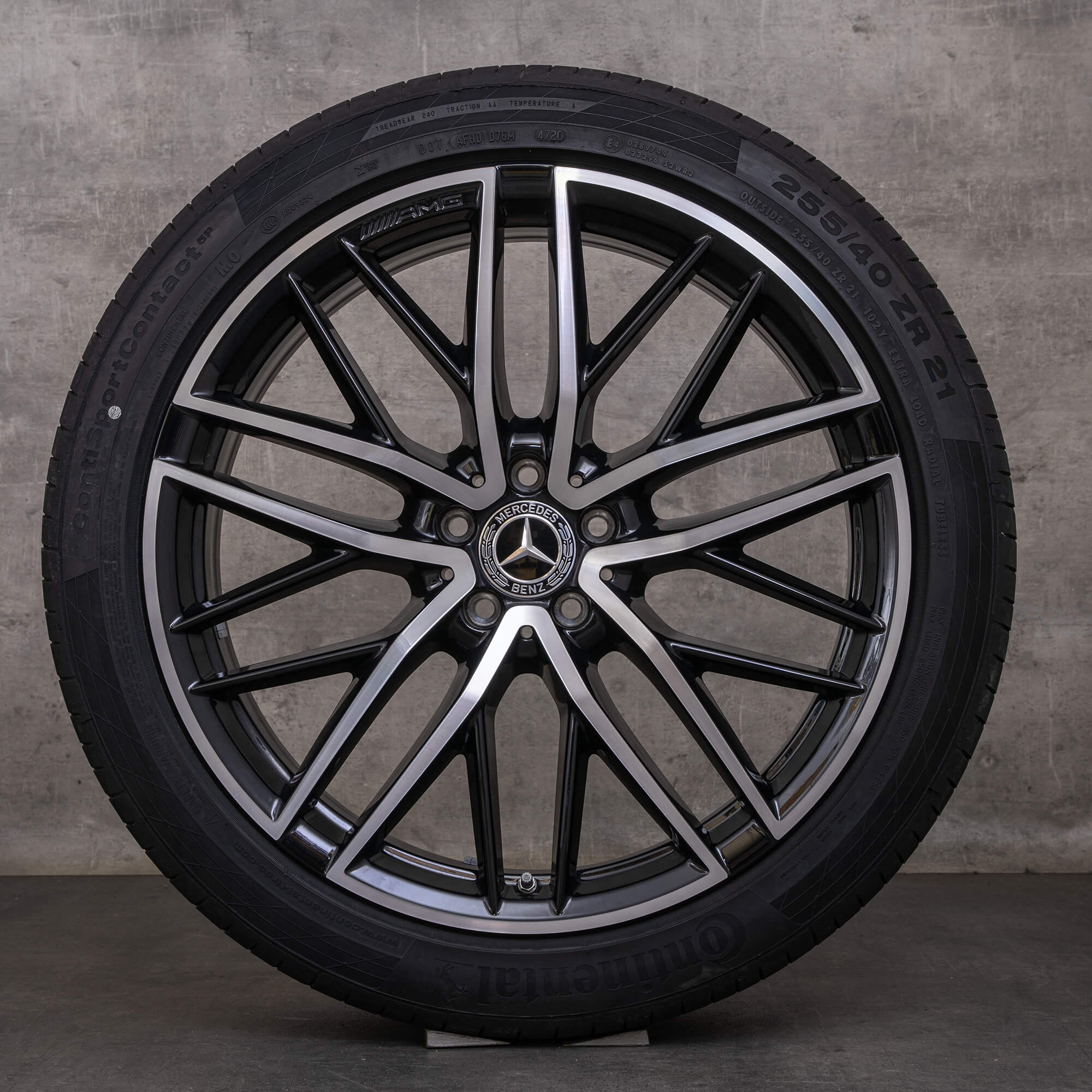 Oryginał Mercedes Benz GLC 43 AMG felgi 21 cali C253 X253 koła letnie A2534015700 A2534015800 czarne polerowane NOWOŚĆ