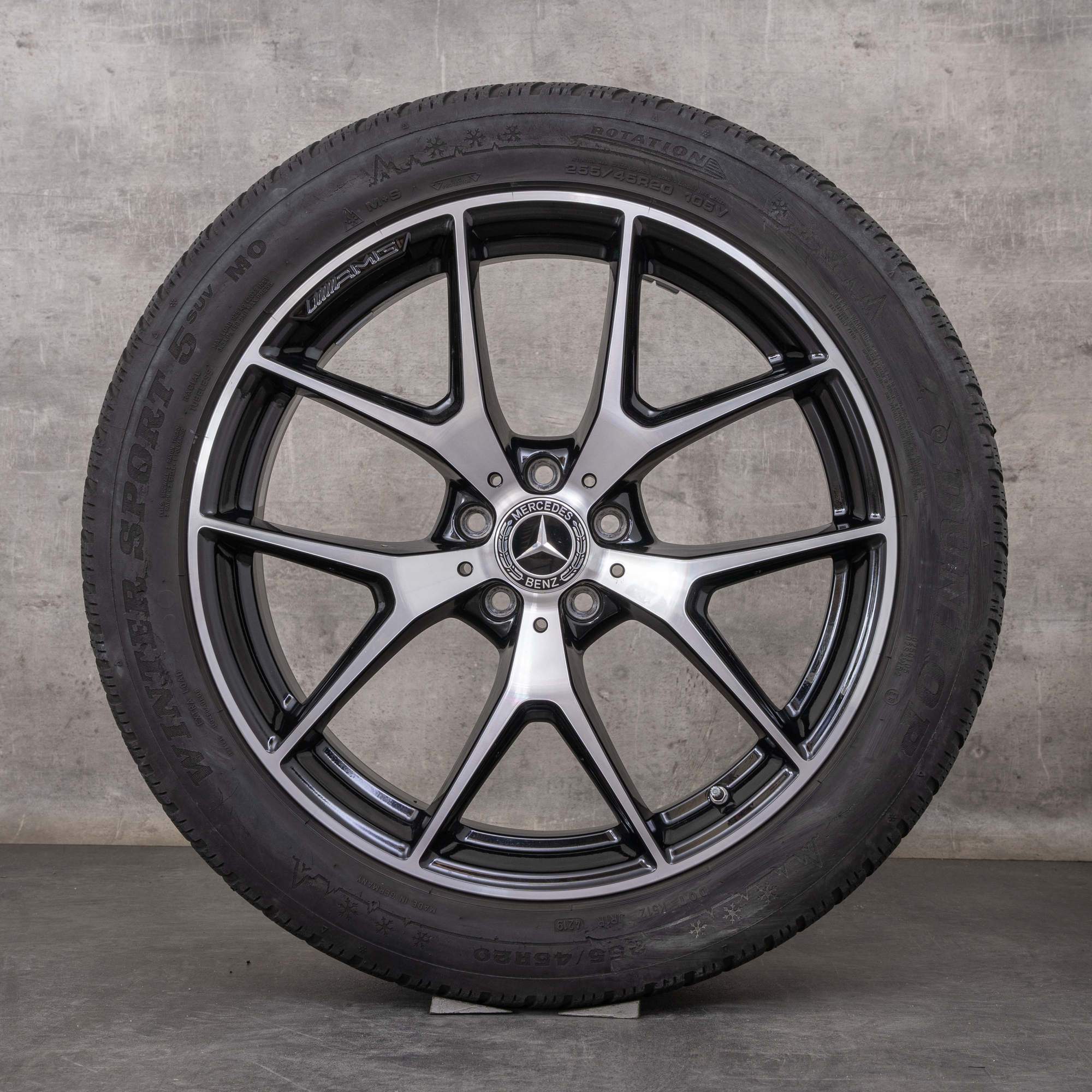 Oryginalne koła zimowe Mercedes Benz GLC & 43 AMG 20 cali X253 C253 Felgi A2534015500 A2534015600 czarne polerowane