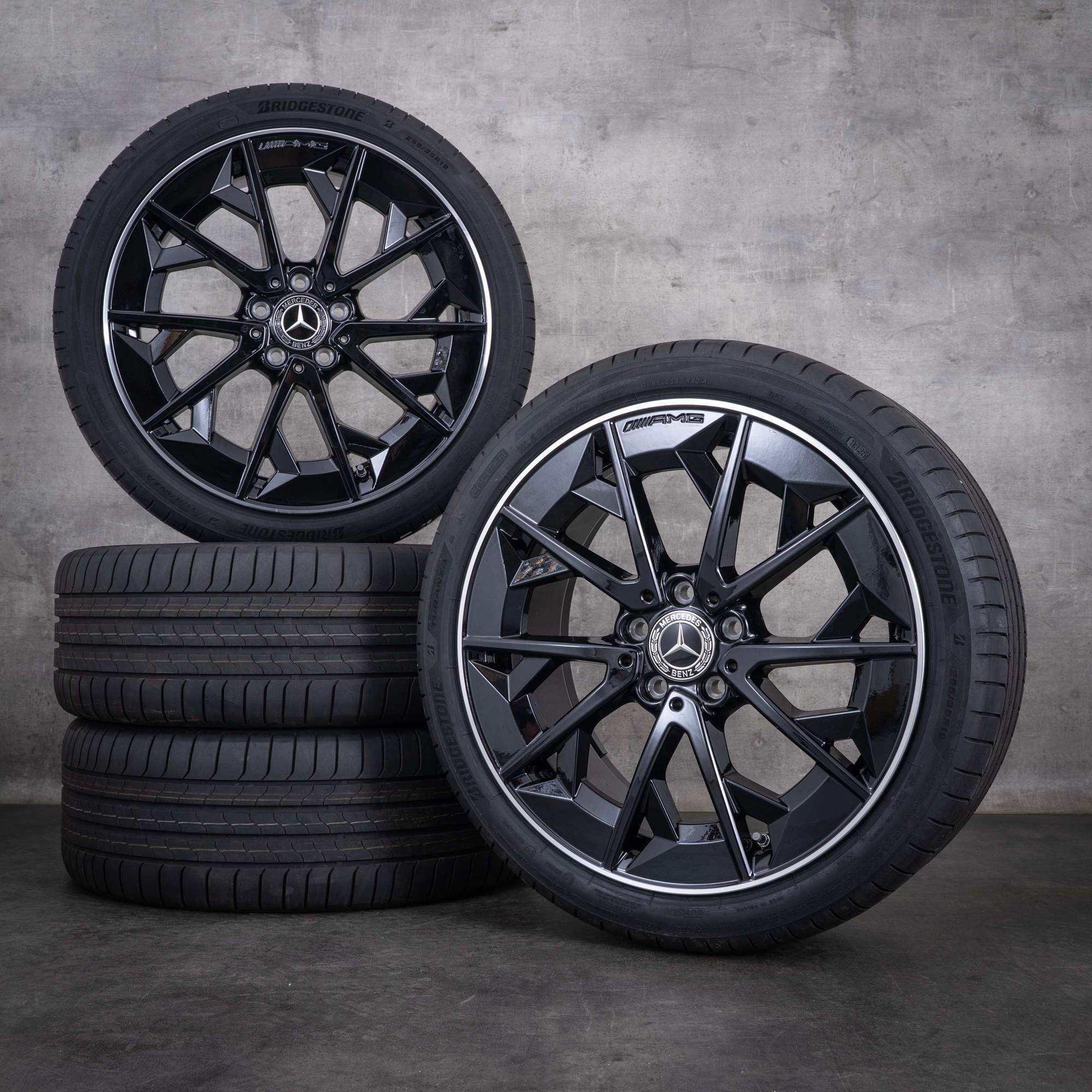 Originele Mercedes-Benz CLA EQ AMG winterwielen 19 inch X174 C174 250+ 350 4Matic velgen A1744011400 A1744011500 zwart gepolijst