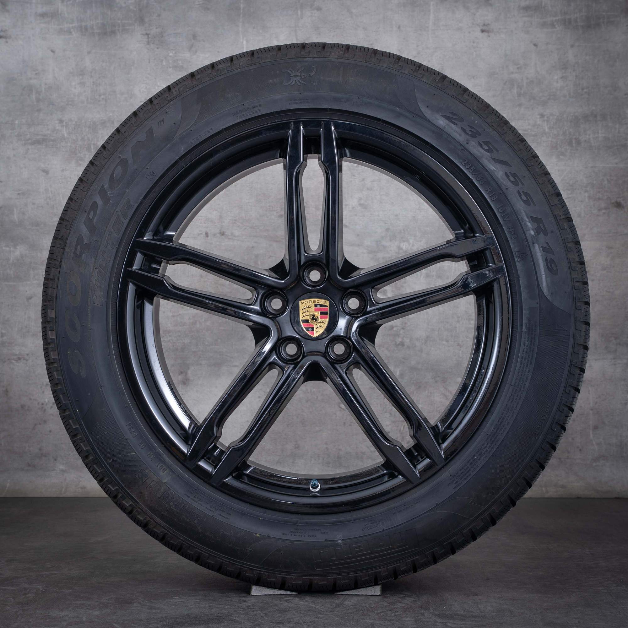 Original Porsche Macan I Winterräder 19 Zoll Felgen 95B601025BB 95B601025BC schwarz glanz