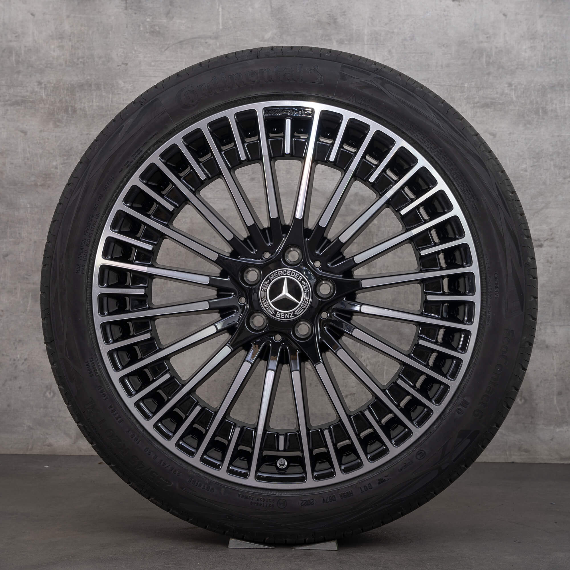 Jantes Mercedes Benz EQA EQB AMG genuínas de 20 polegadas H243 X243 rodas verão A2434010600 pretas brilhantes torneadas NOVAS