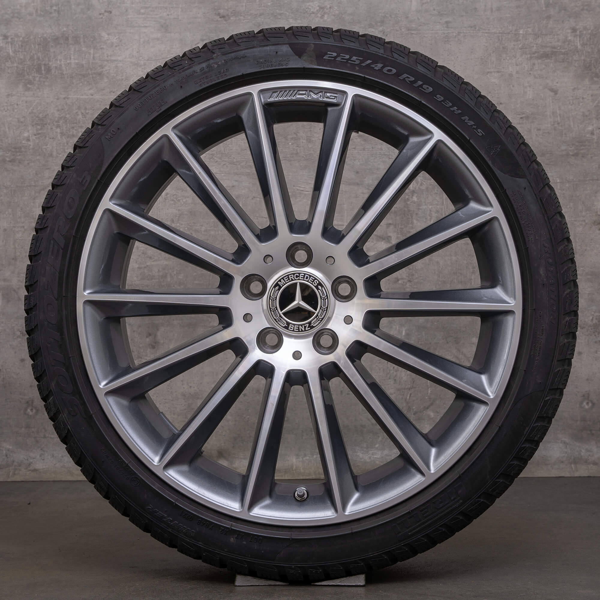 Genuine Mercedes Benz Clase A B CLA llantas de invierno 19 pulgadas W177 V177 W247 C118 X118 A1774011600 gris himalaya brillo torneado