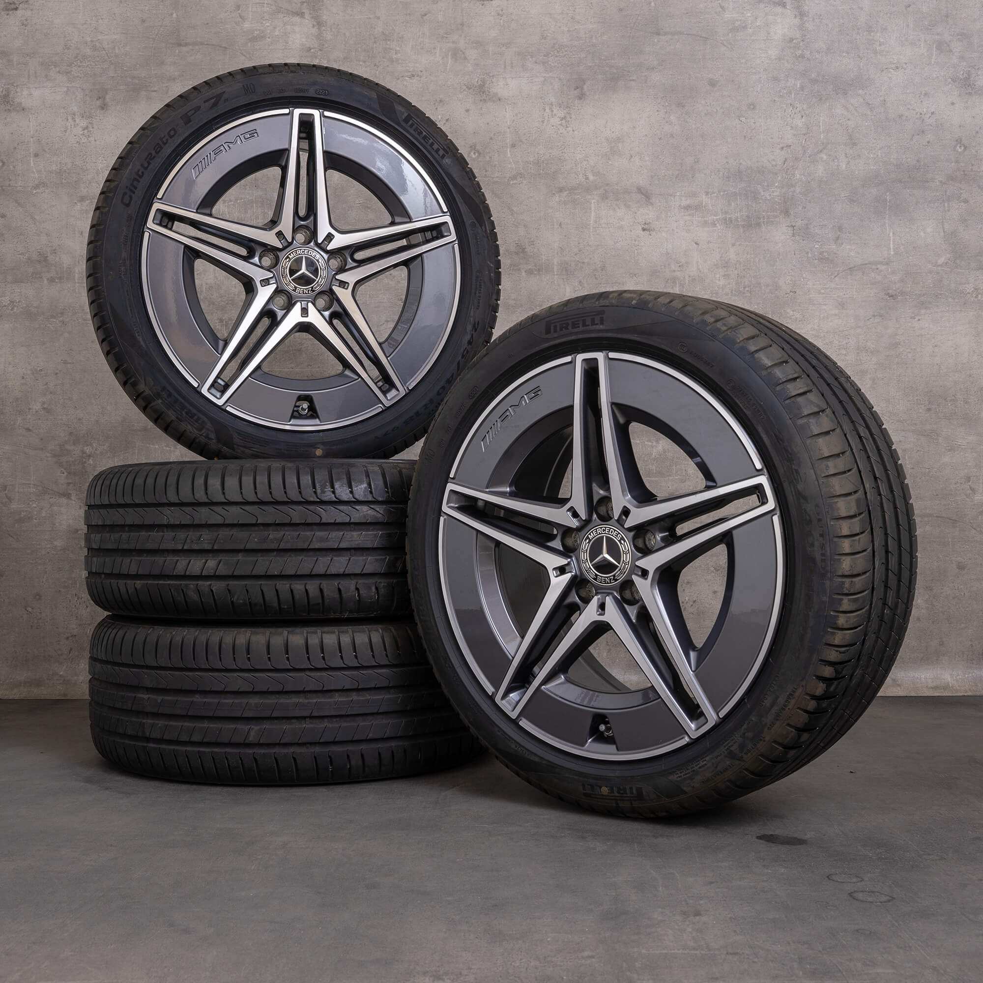 OEM Mercedes Benz C-Class 18 inch AMG rims W206 S206 summer tires ...