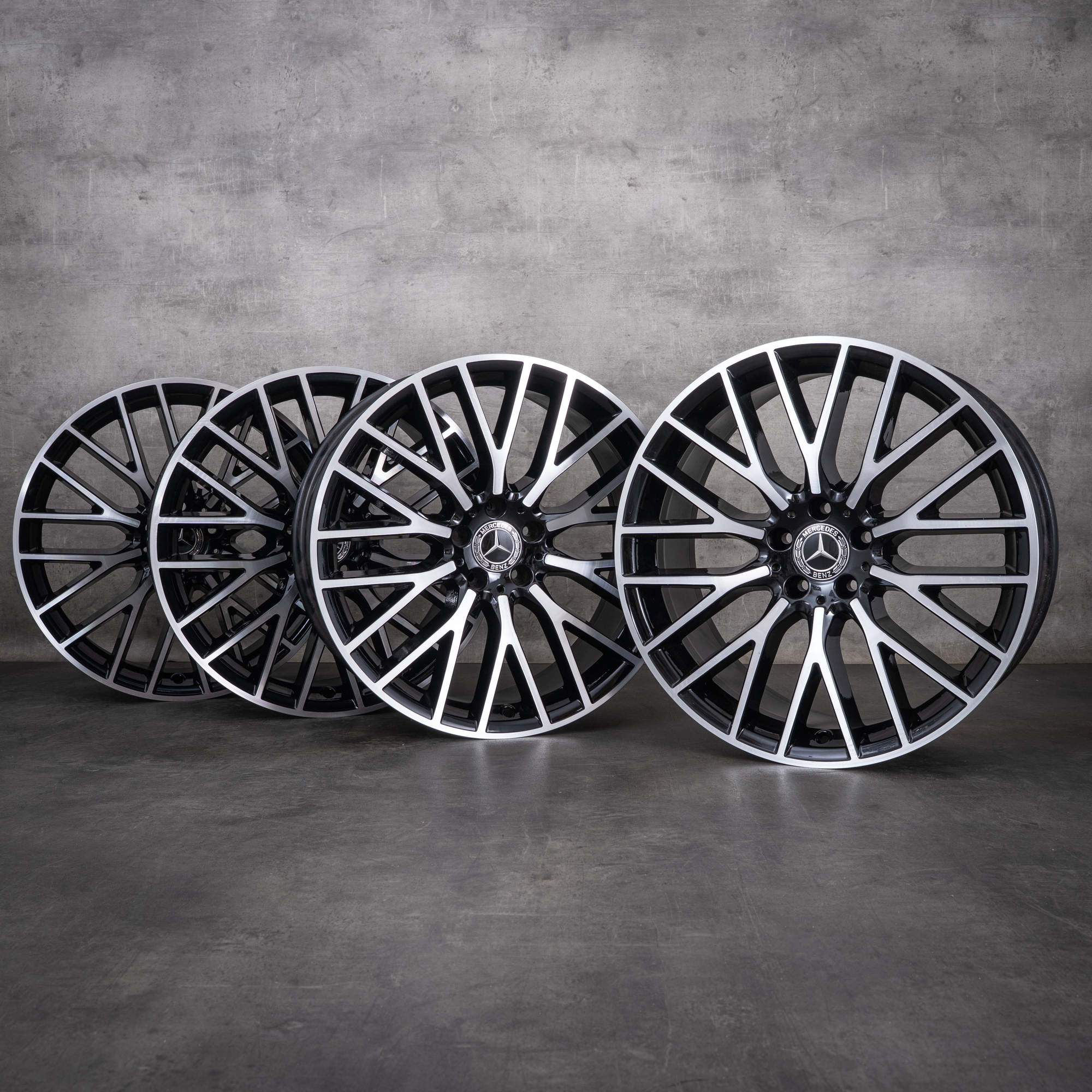 Jante originale Mercedes-Benz Clasa S de 20 inch W223 V223 A2234013800, negre, diamantate