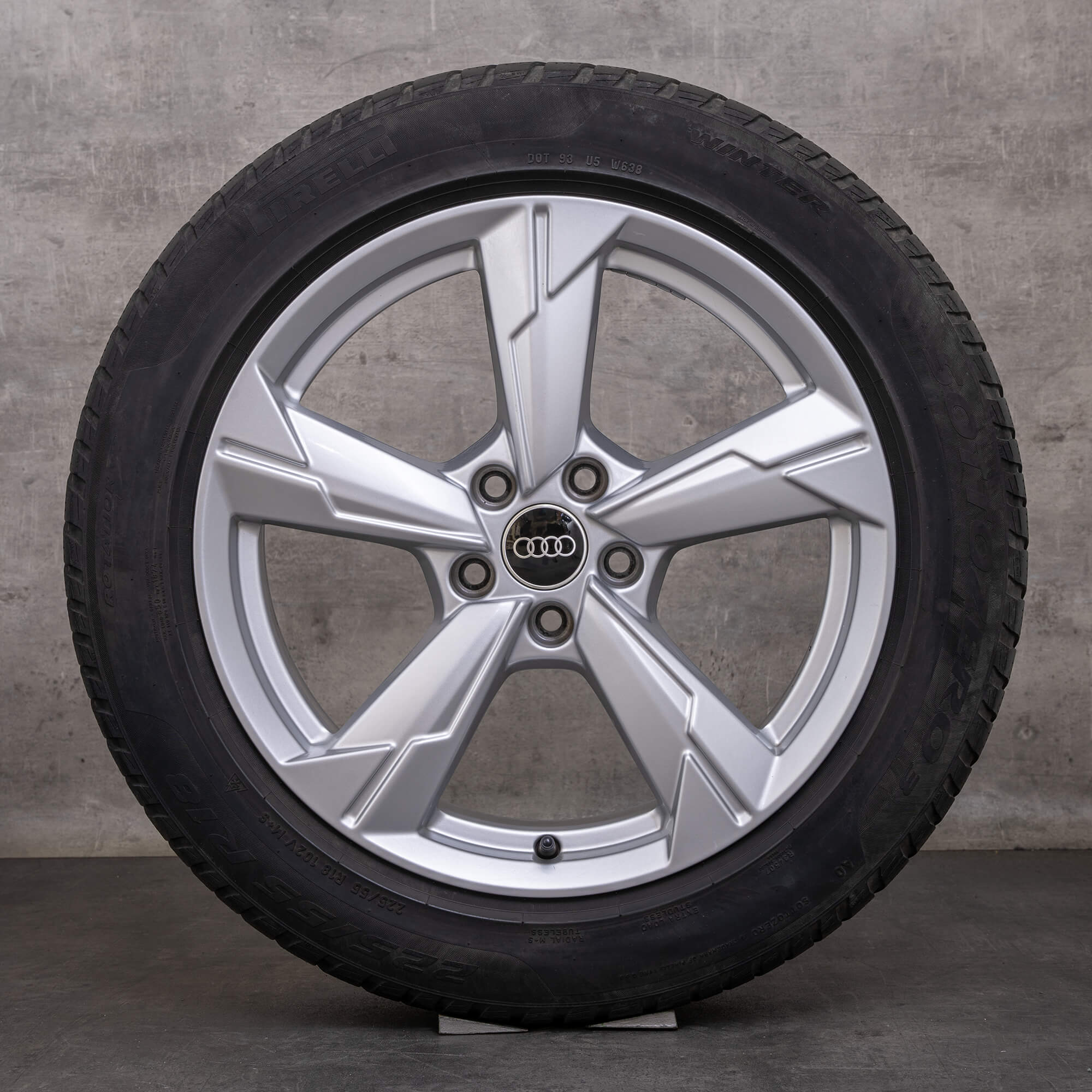 Original Audi A6 S6 jante vară 18 inch 4K C8 4K0601025D argintiu lucios