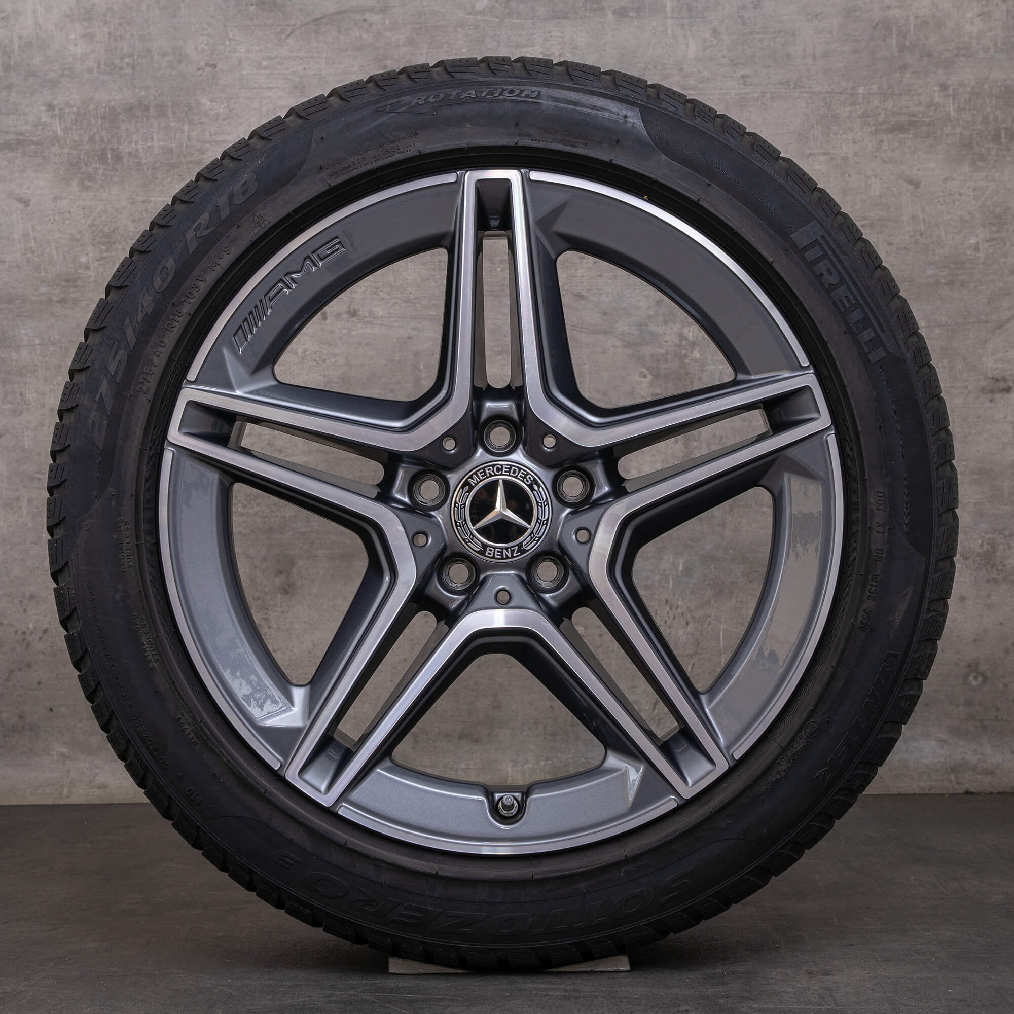 Orijinal Mercedes Banz E-Serisi AMG kış jant lastik 18 inç W213 S213 C238 A238 jantlar A2134016300 A2134016400 himalaya gri parlak tornalı