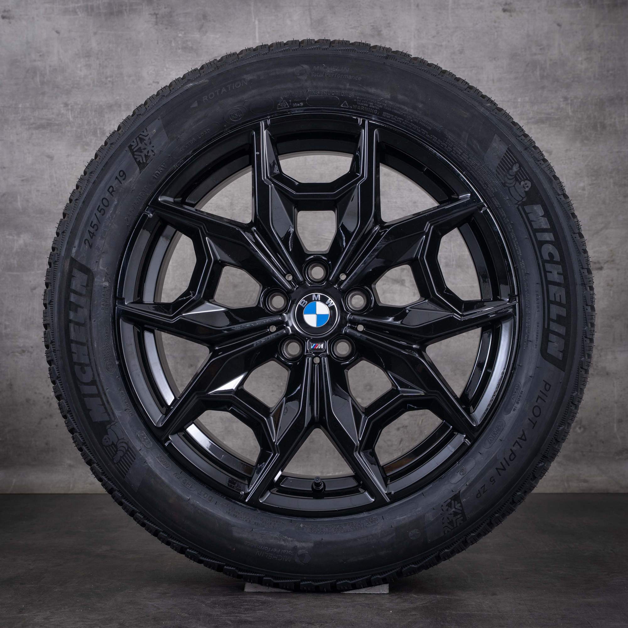 Alkuperäiset BMW X3 X4 -talvirenkaat 19 tuumaa G01 G02 -vanteet Styling 887 M 7916263 jet black