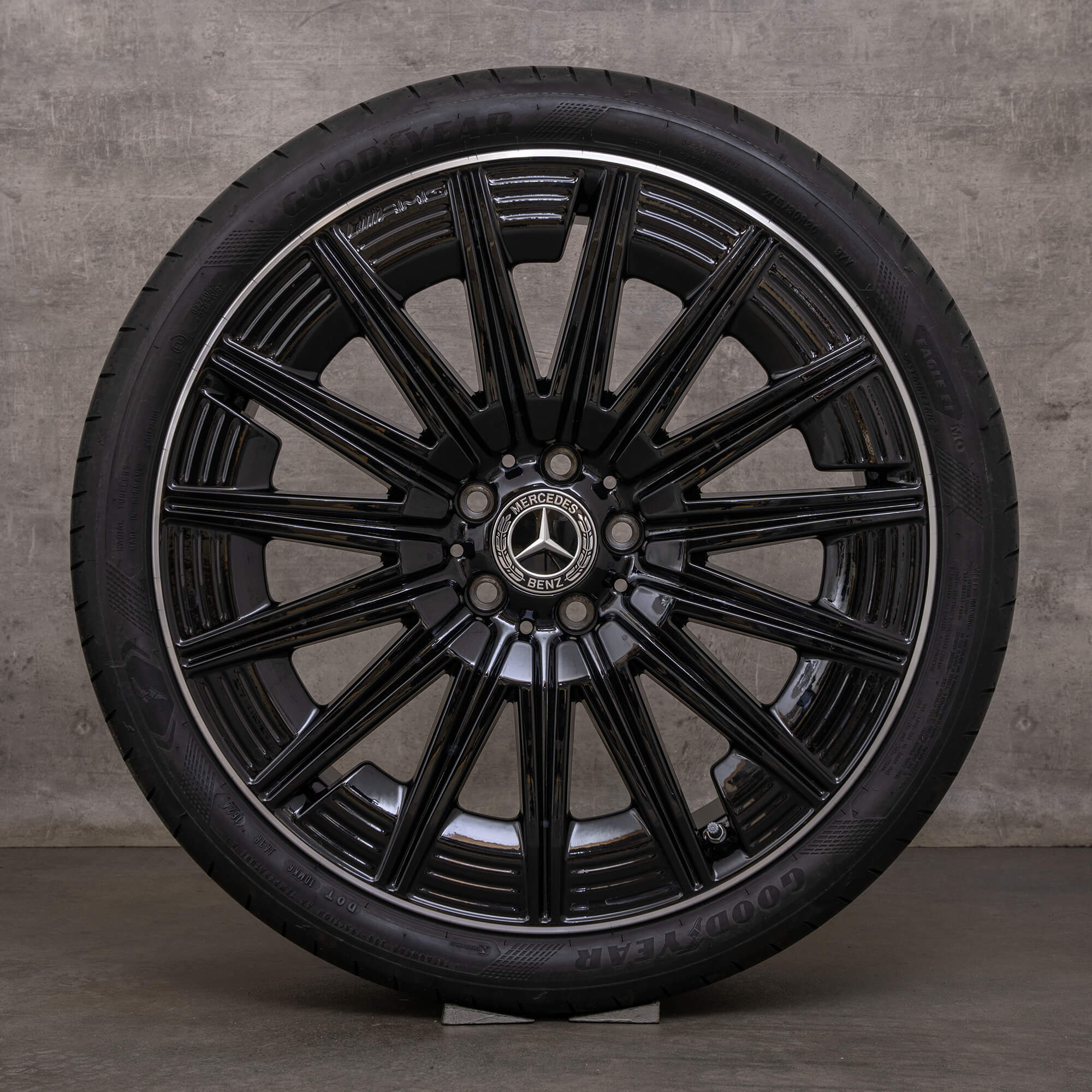Llantas originales Mercedes Benz CLE AMG de 20 pulgadas C236 llantas verano A2364012300 A2364012400 negro brillante torneado