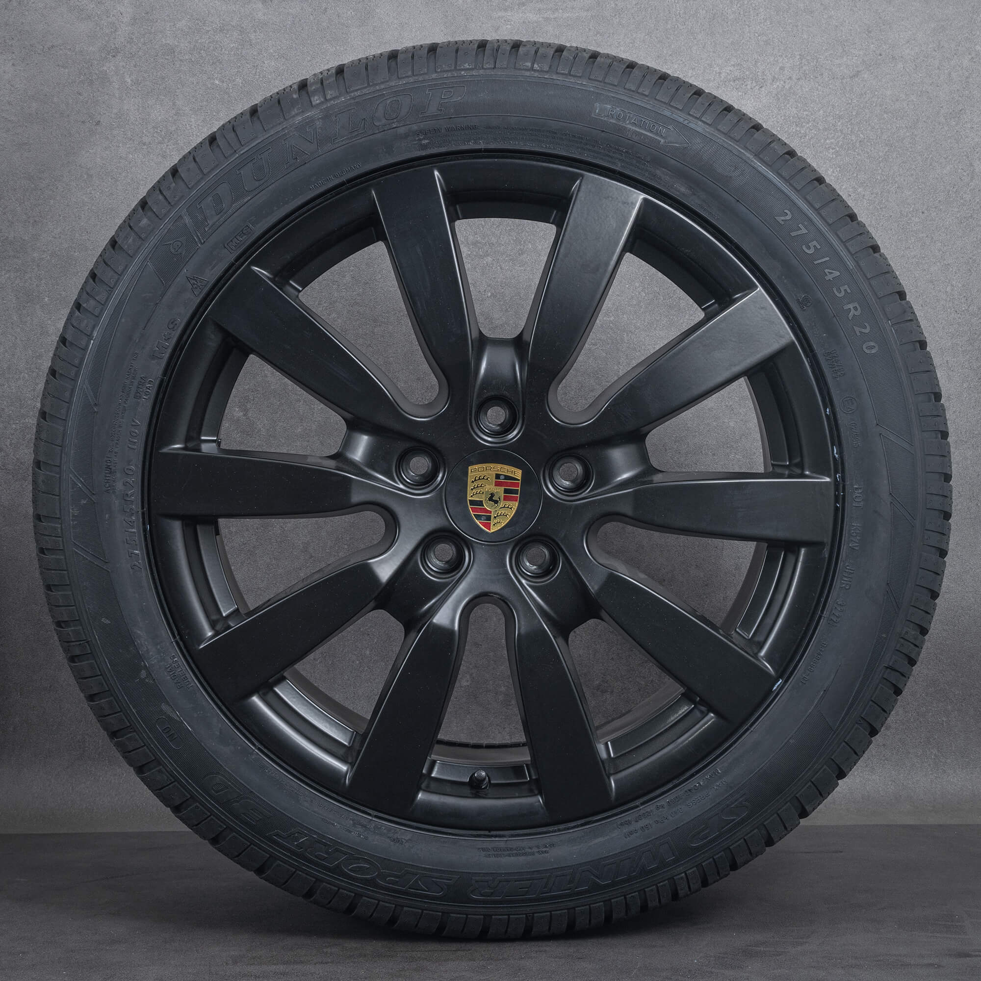 Original Porsche Cayenne 958 Winterräder 20 Zoll Felgen 7P5601025B schwarz matt