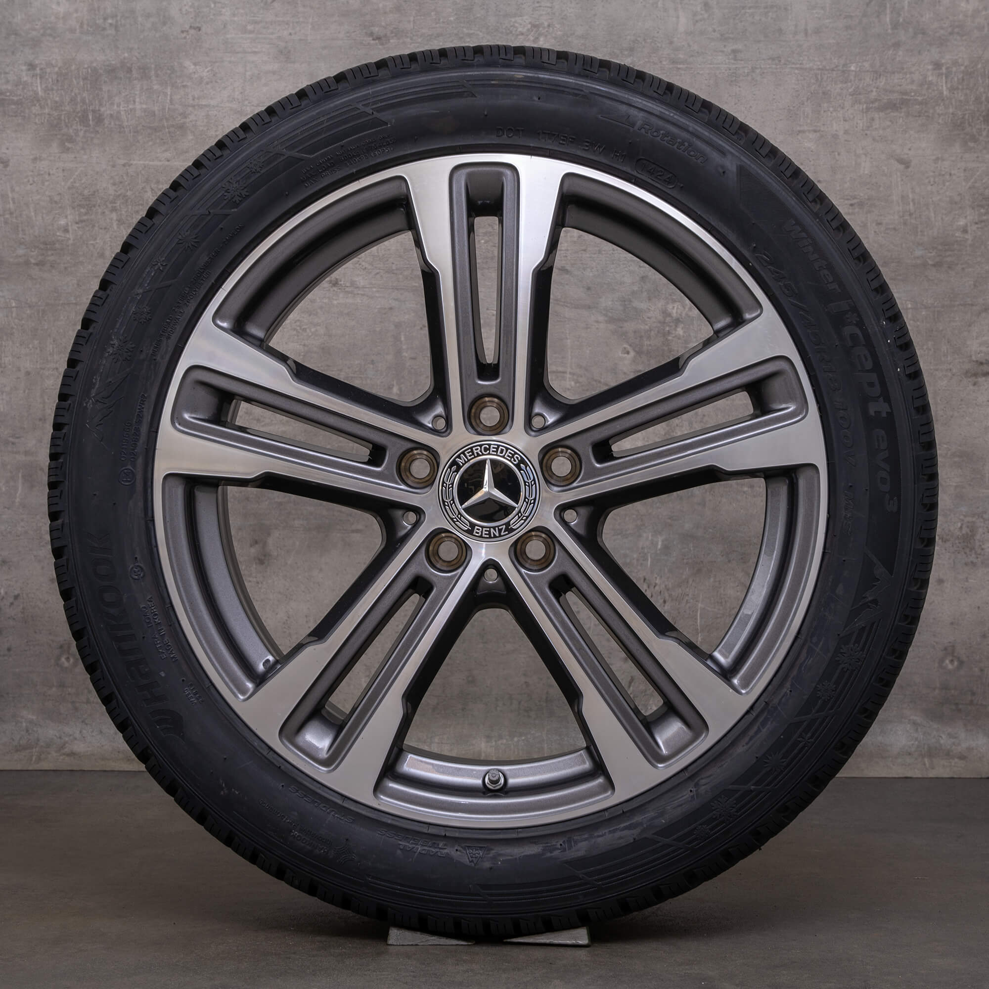 Original Mercedes Benz E-Klasse AMG Winterräder 18 Zoll W213 S213 C238 A238 A2134015700 himalaya grey glanzgedreht NEU
