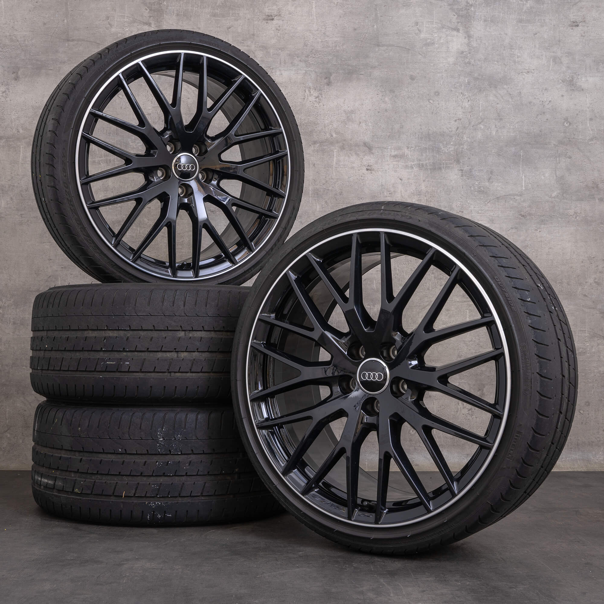 Genuine Audi TT TTS TTRS ruote 20 pollici FV 8S Sommerrder 8S0601025AR nero lucido girato