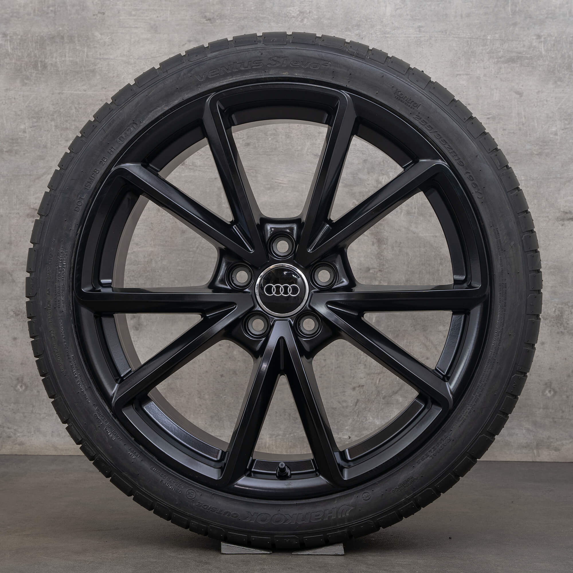 OEM Audi A4 S4 wheels 19 inch B8 8K summer 8K0601025CT black matt
