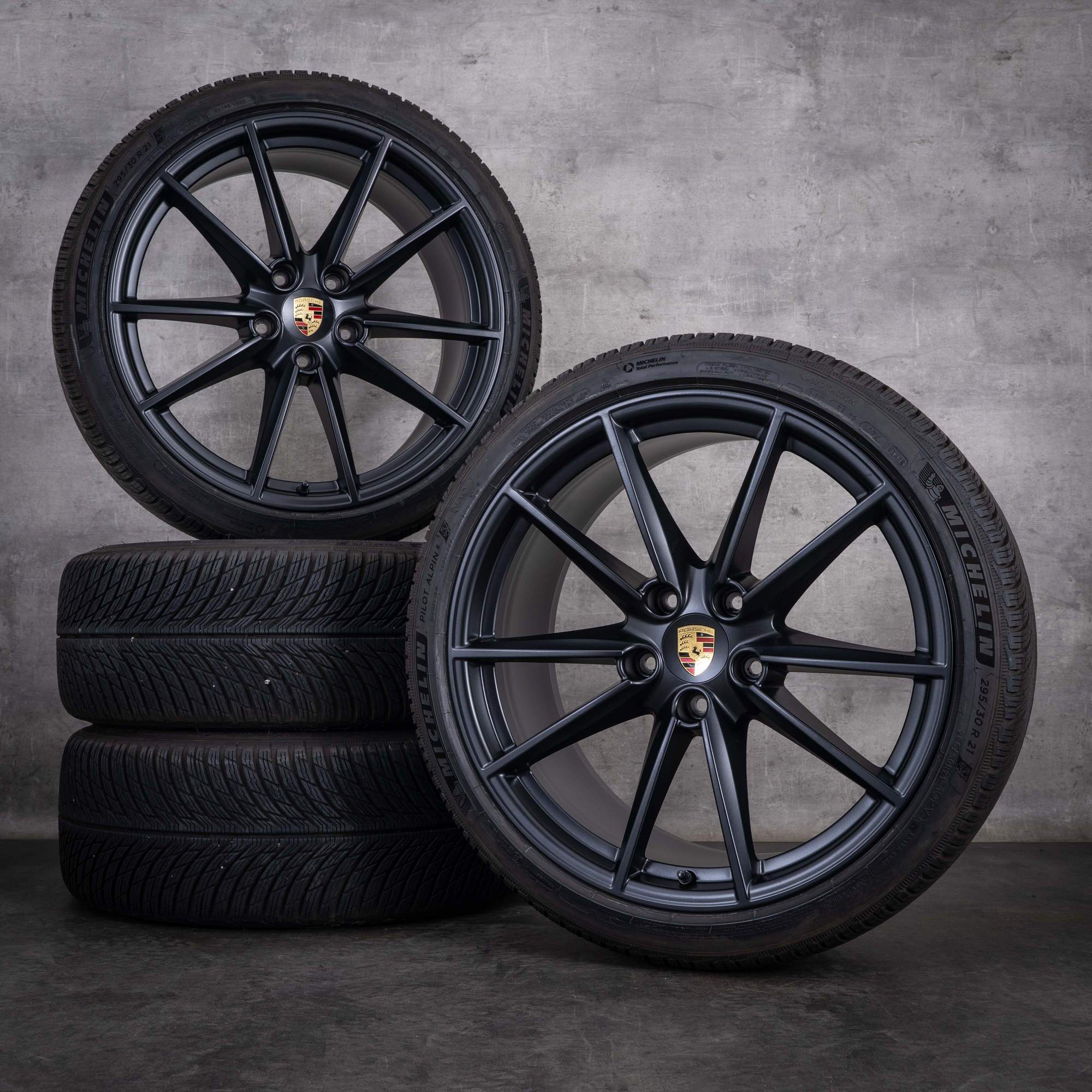 Porsche 992 I Winterräder 20 21 Zoll S 4S C2 C4 GTS Felgen 992601025C 992601025E Carrera S Rad schwarz matt