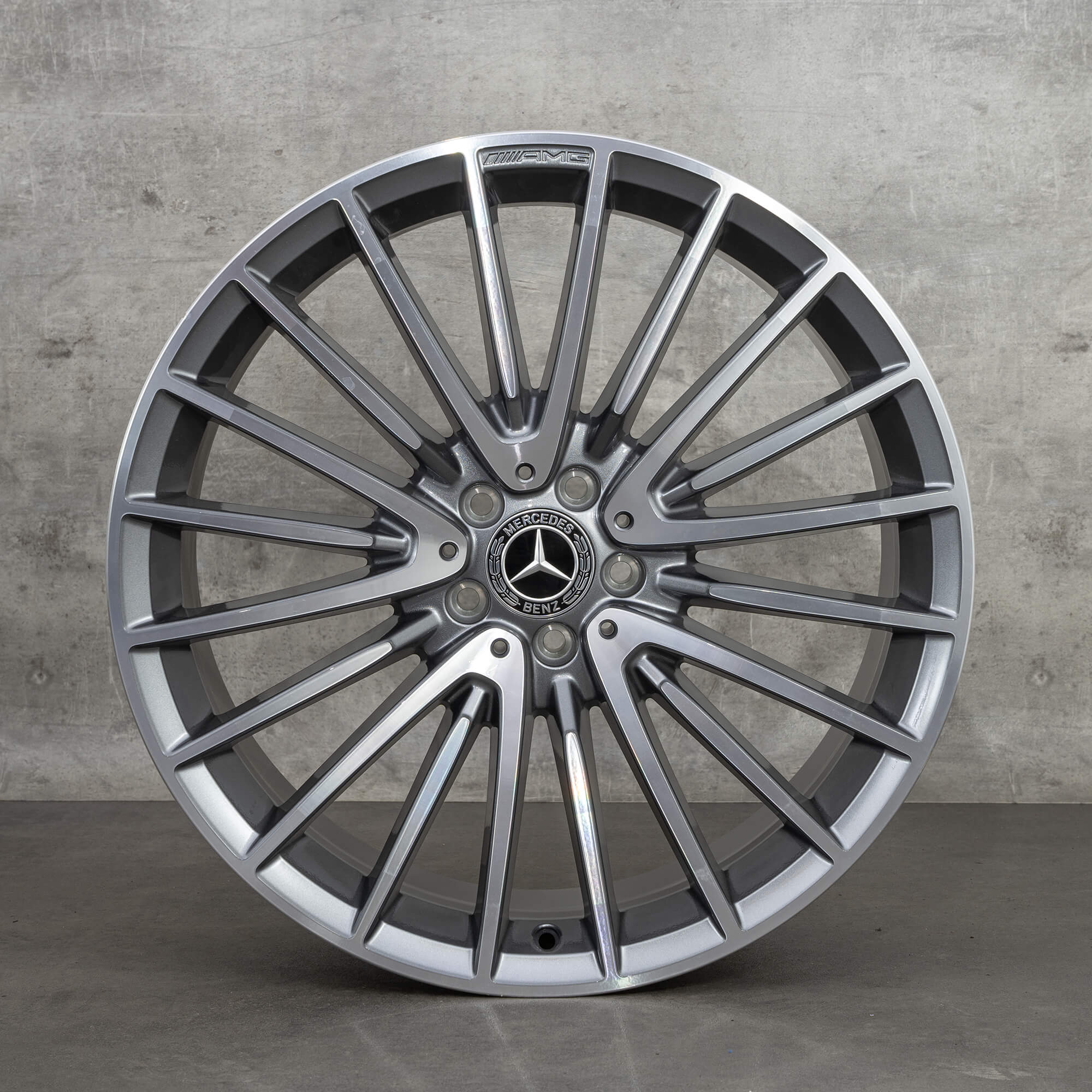 OEM Mercedes Benz S-Class rims 21 inch W223 V223 A2234011700 A2234011800 himalaya gray glossy turned