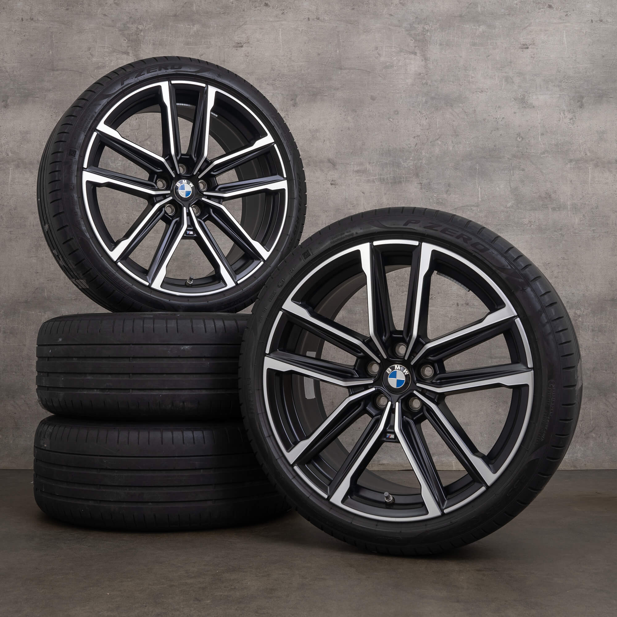 OEM BMW 2 Series 3 4 winter wheels 19 inch G42 G20 G21 G22 G23 rims 8747000 8747001 Styling 797 M tires jet black high-sheen