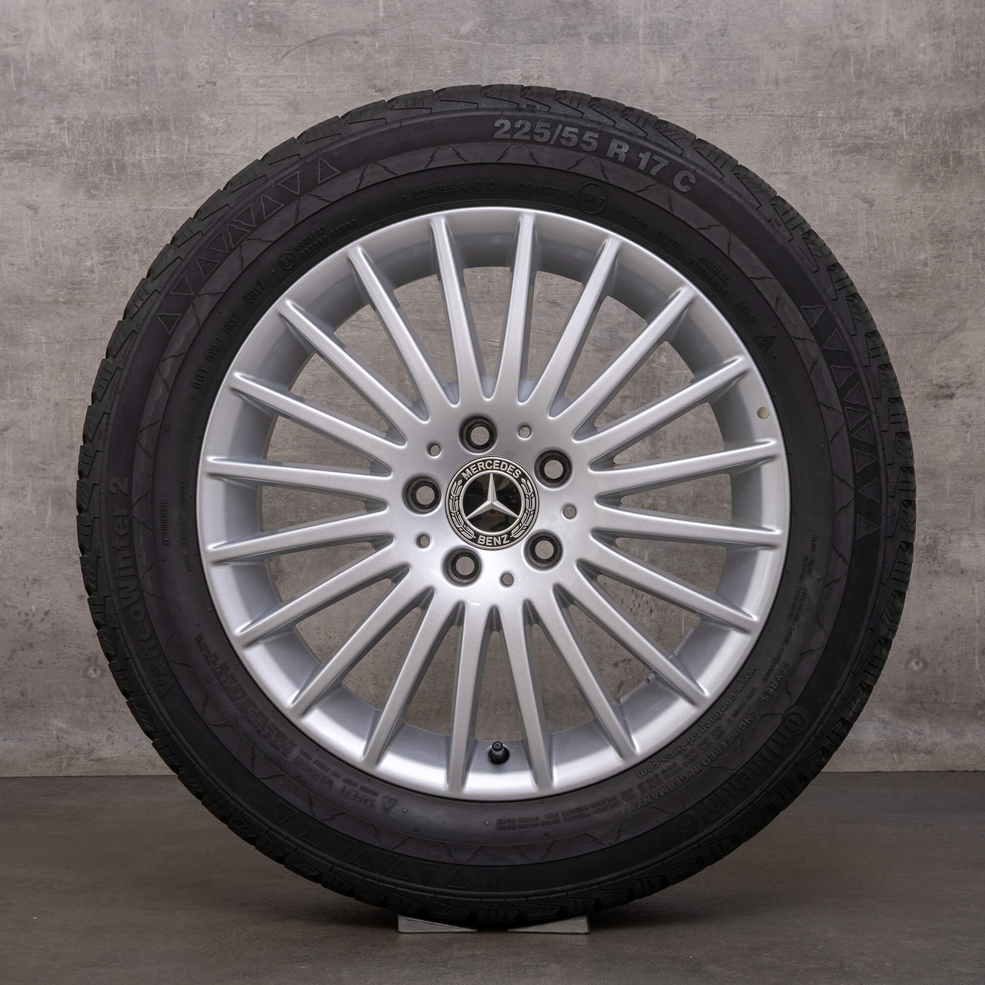 Original Mercedes Benz Classe V pneus d'hiver 17 pouces Vito Viano W447 jantes A4474014900 argent