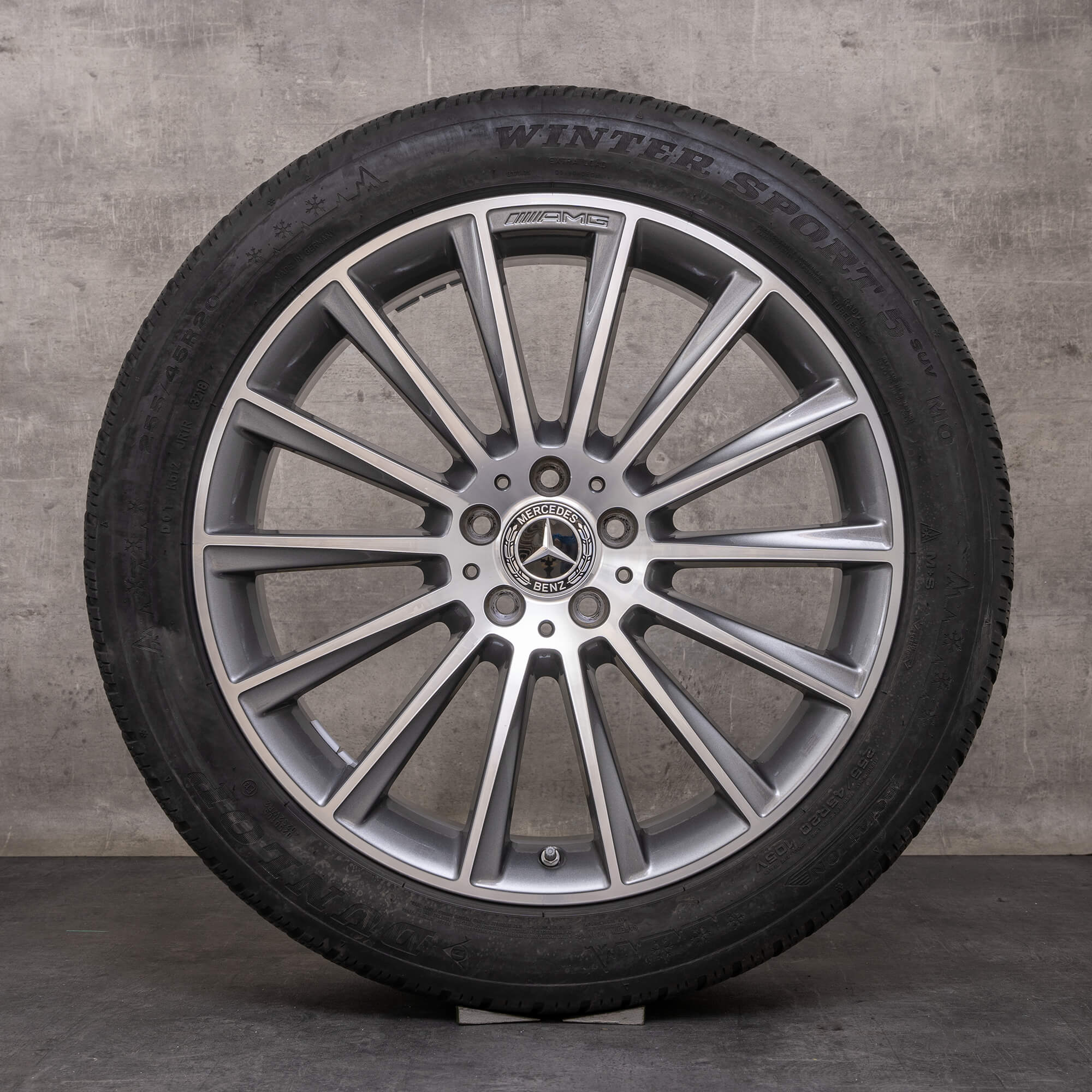 Orijinal Mercedes Benz GLC & 43 AMG kış jantları 20 inç X253 C253 jantlar A2534011900 himalaya gri parlak tornalanmış