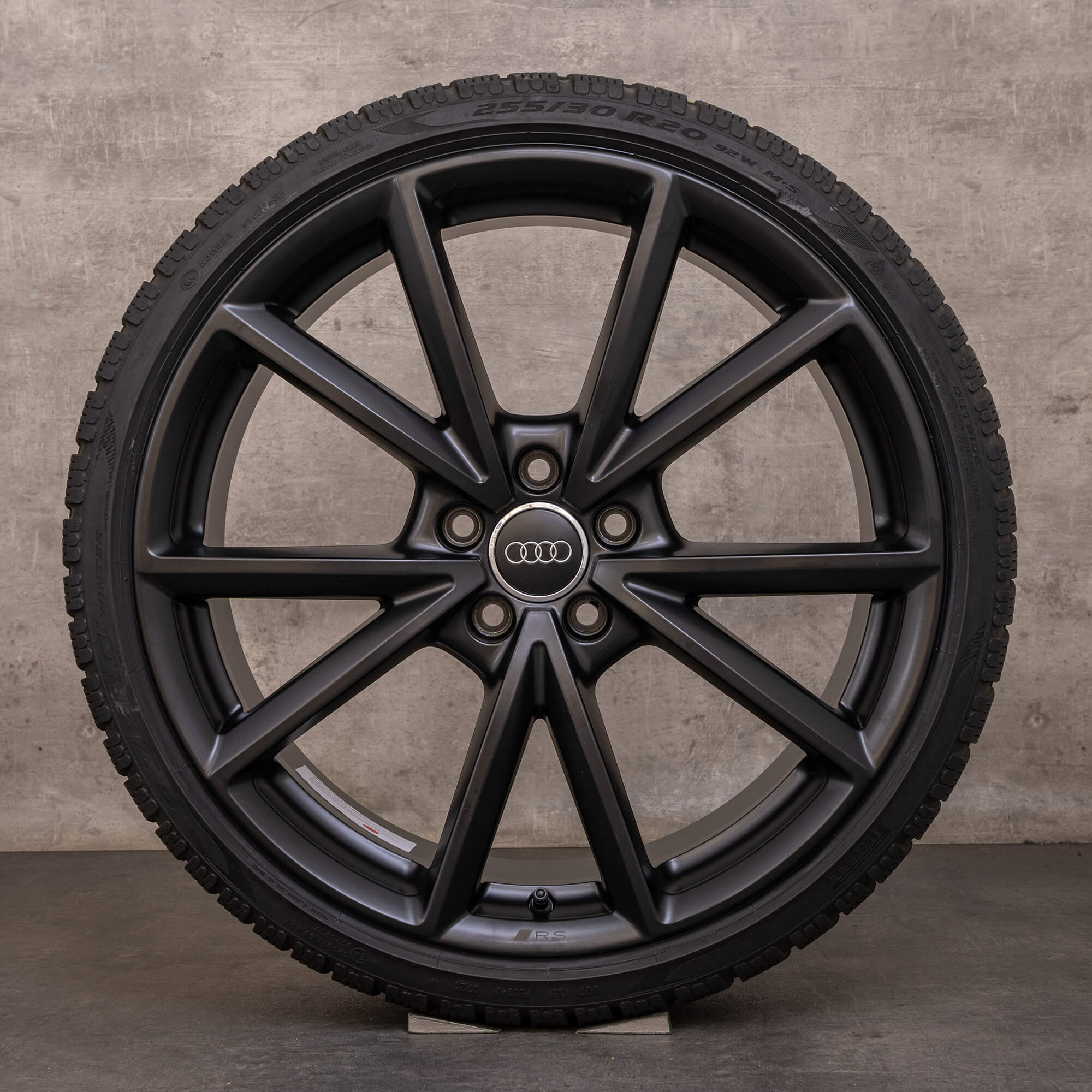 Original Audi TT TTS TTRS fälgar 20 tum 8S FV sommarhjul 8S0601025P svart matt