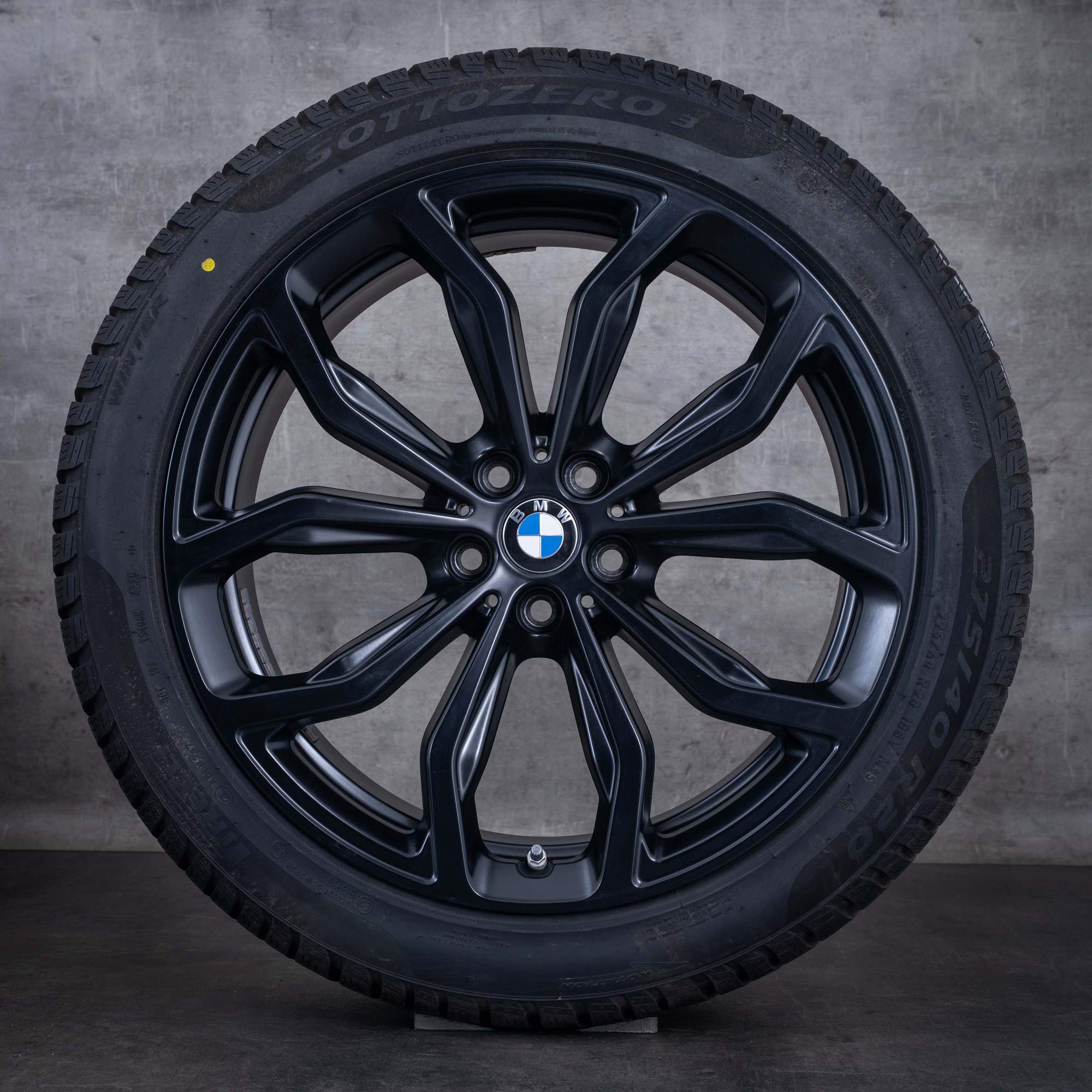 Pneus de inverno originais BMW X3 X4 de 20 polegadas G01 G02, estilo 695 6877329 6877330 preto mate