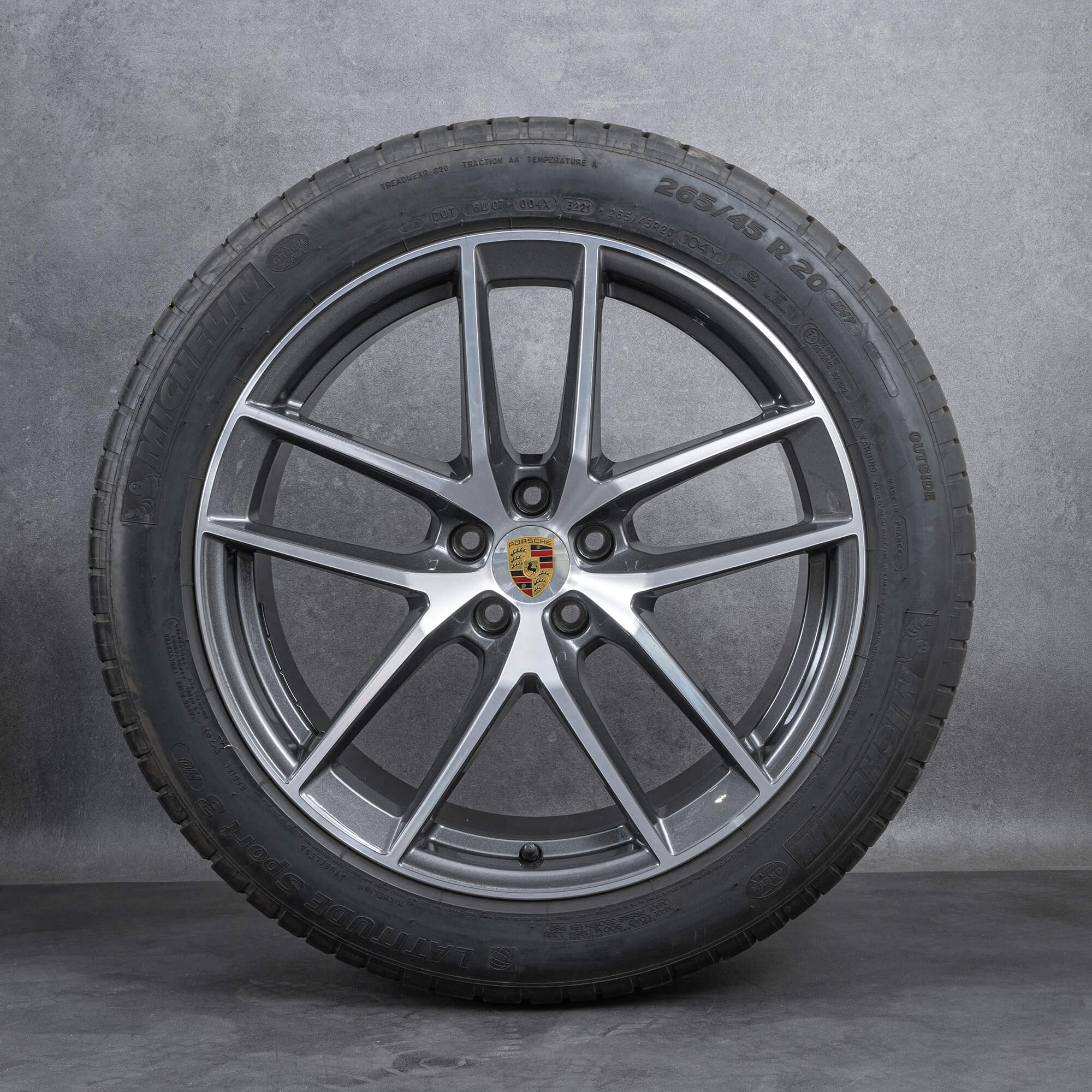 Original Porsche Macan III Winterräder 20 Zoll Felgen 95B601025EJ 95B601025EK titan dunkel metallic NEU
