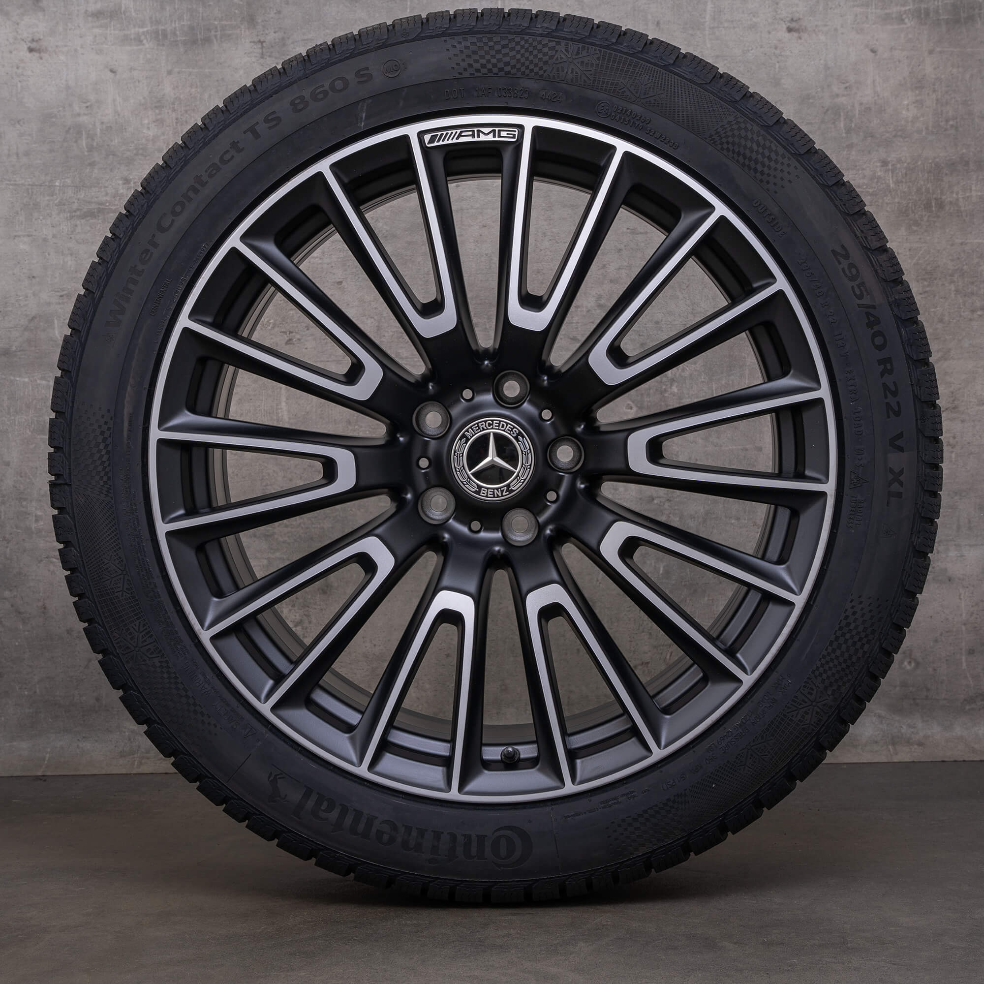 Oryginał Mercedes Benz Klasa G 63 AMG koła zimowe 22 cale W465 W463A Felgi A4654011000 czarne satynowe polerowane NOWOŚĆ