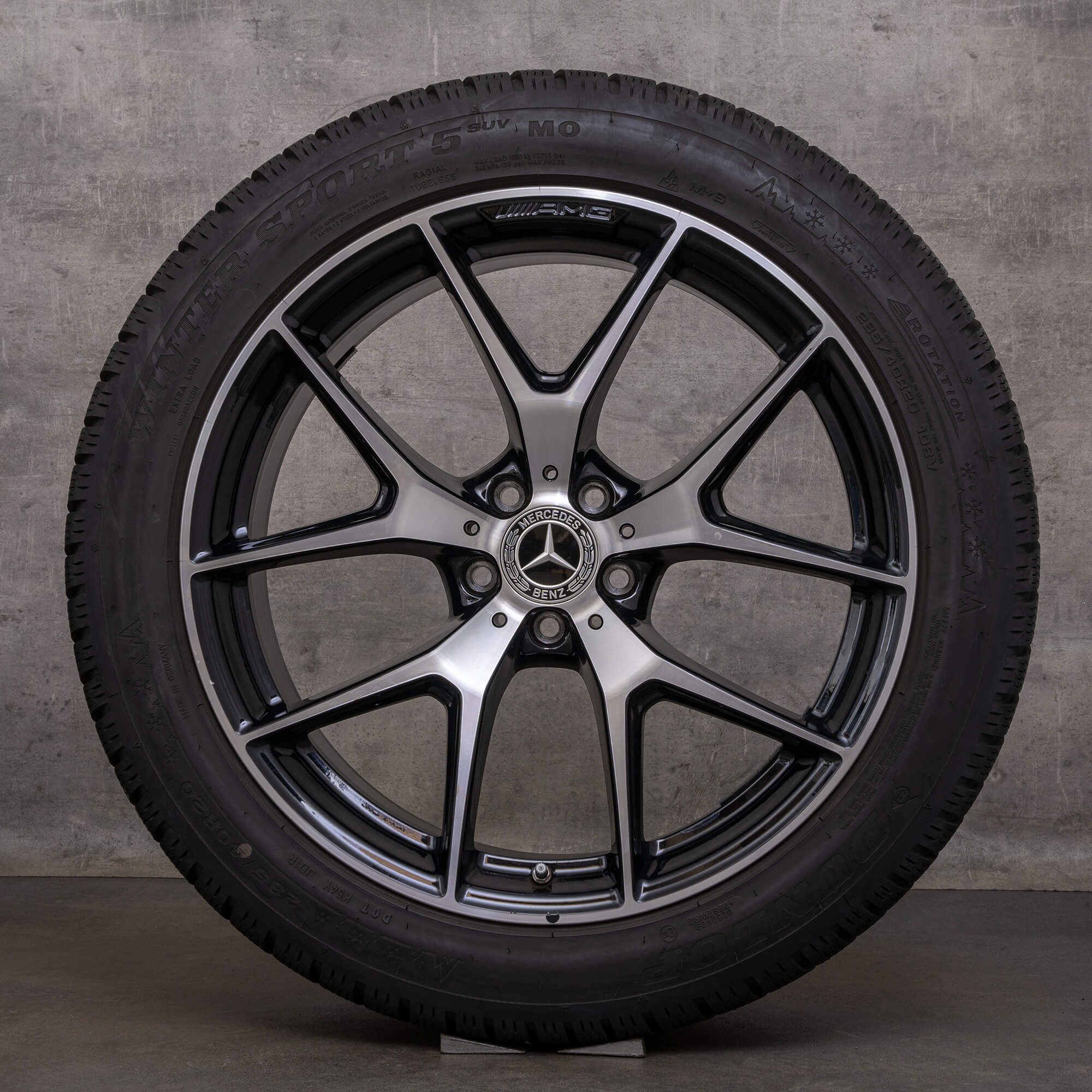 Orijinal Mercedes Benz GLC & 43 AMG kış jantları 20 inç X253 C253 jantlar A2534015500 A2534015600 siyah parlak tornalanmış