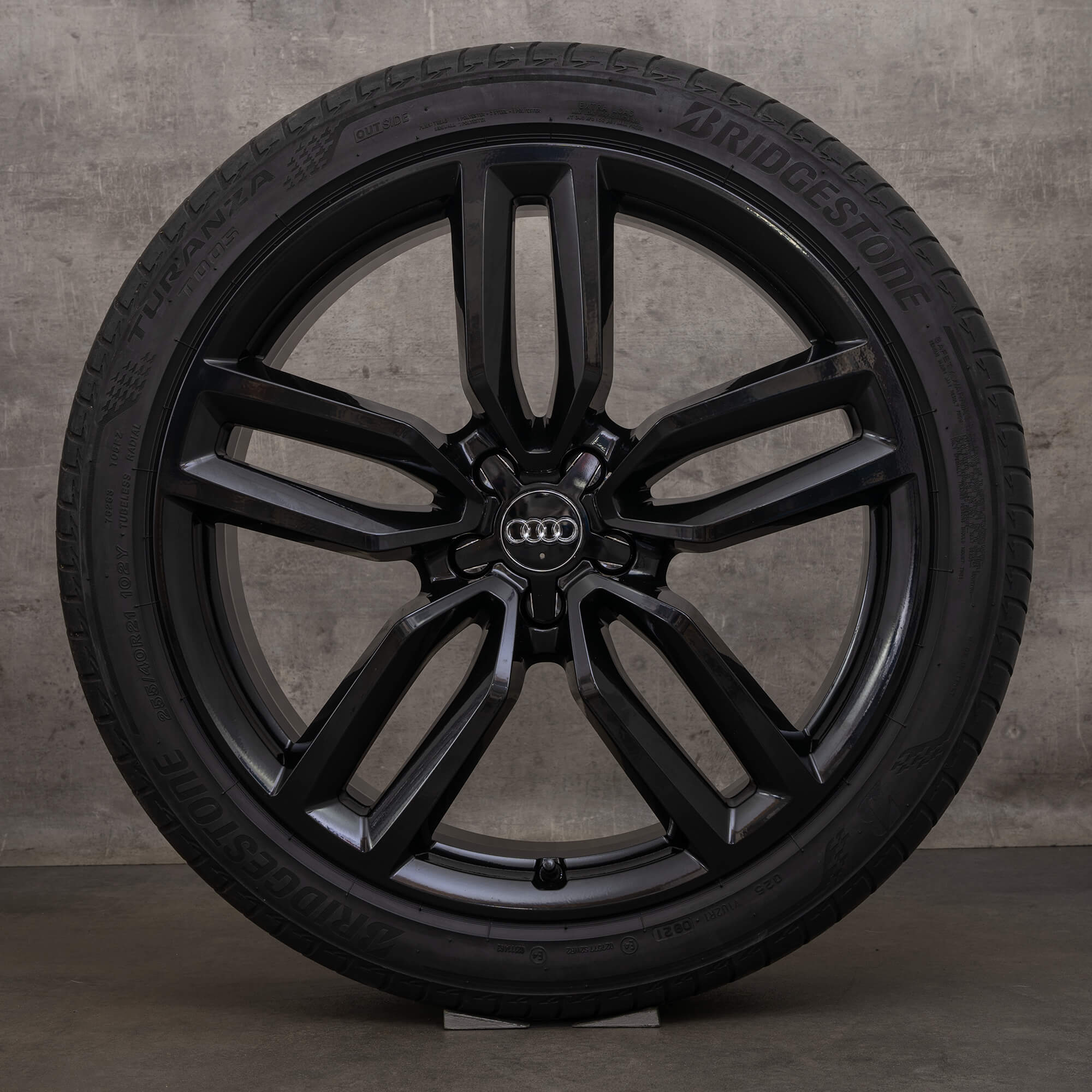 Original Audi Q5 SQ5 21 inch 8R jante anvelope de vară 8R0601025AM negru S-Line