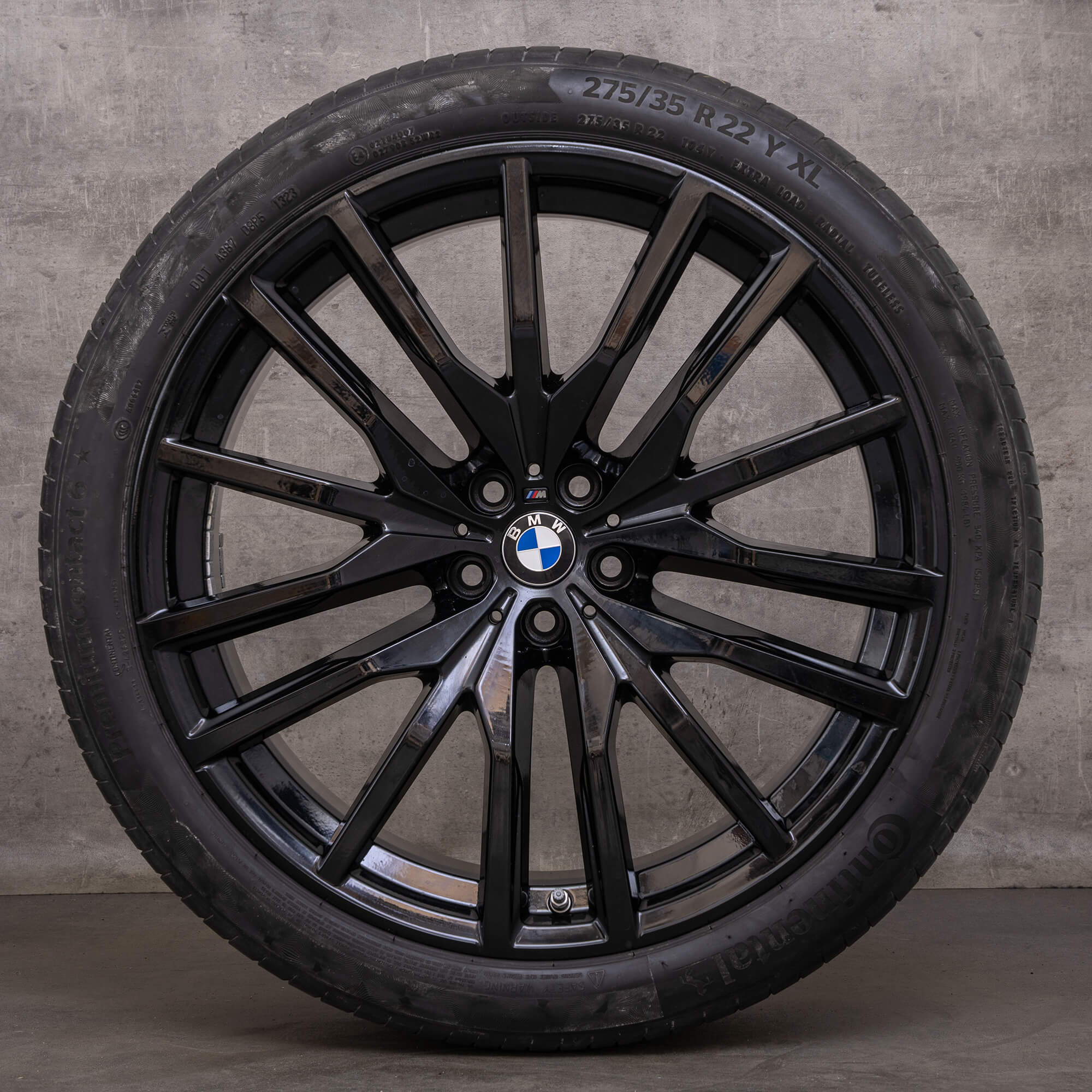 Jantes d'origine BMW X5 X6 22 pouces G05 G06 roues d'été 742 M 8090013 8090014 noir