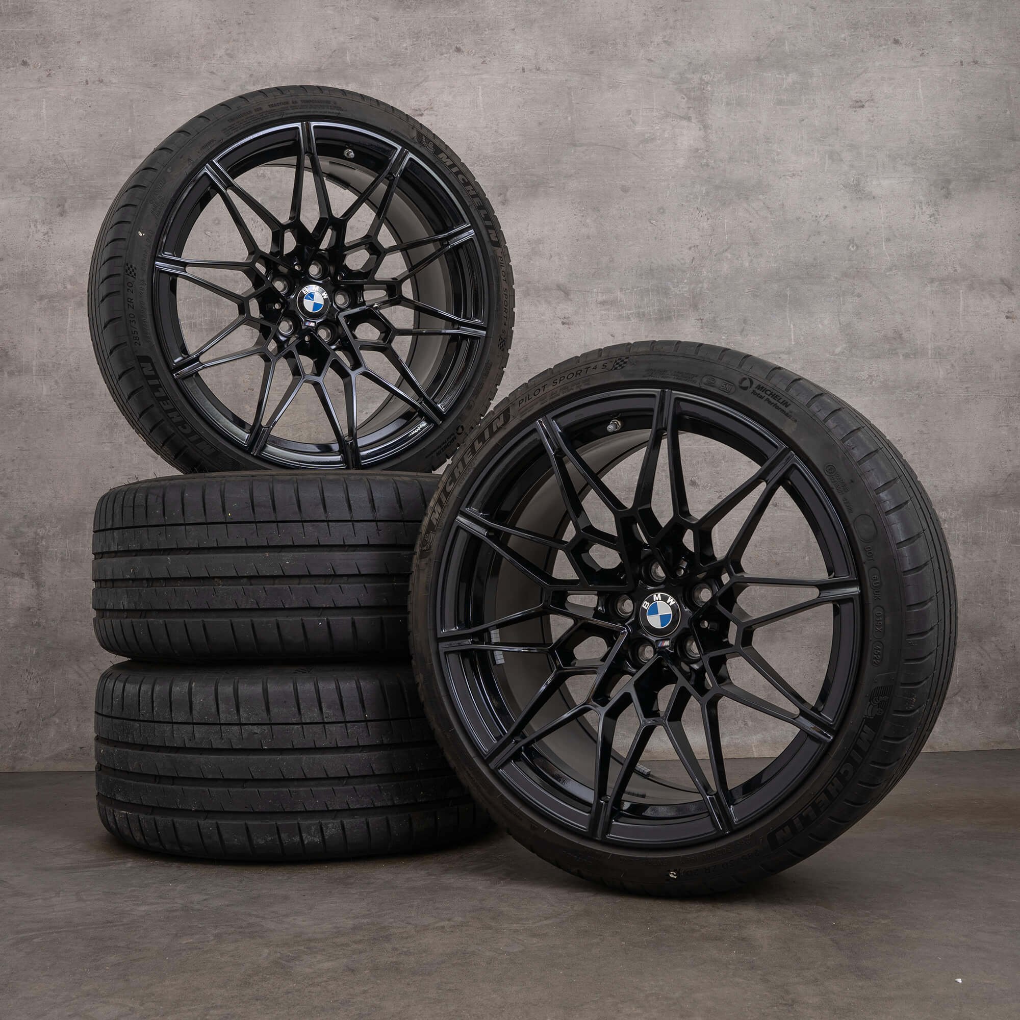 Original BMW M2 M3 M4 jantes 19 20 pouces G87 G80 G81 G82 G83 roues d'été Styling 826 M noir brillant