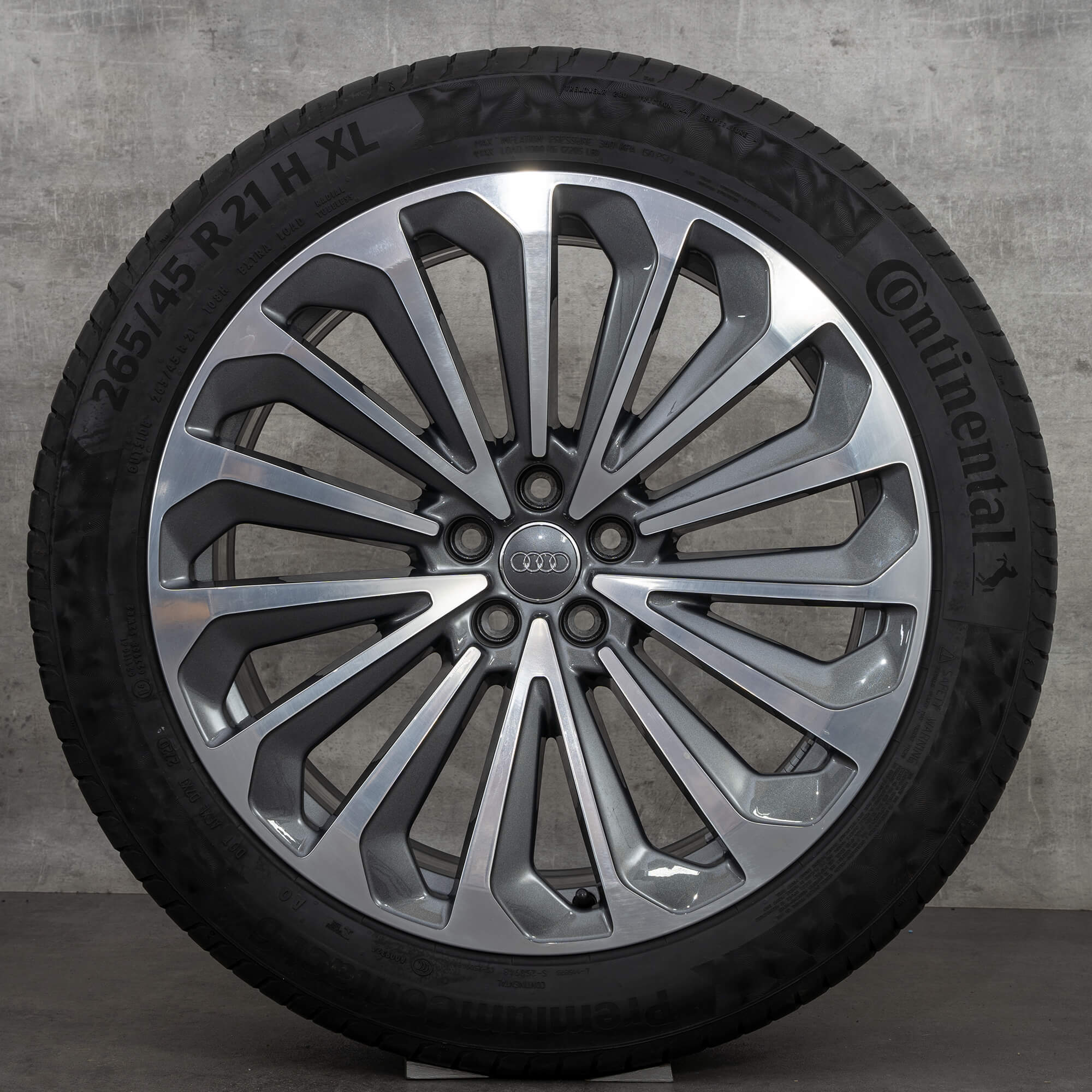 Audi 21 tommer fælge e-tron e-tron GE sommerdæk sommerhjul 4KE601025G 6,5 mm - hjul 4 af 4