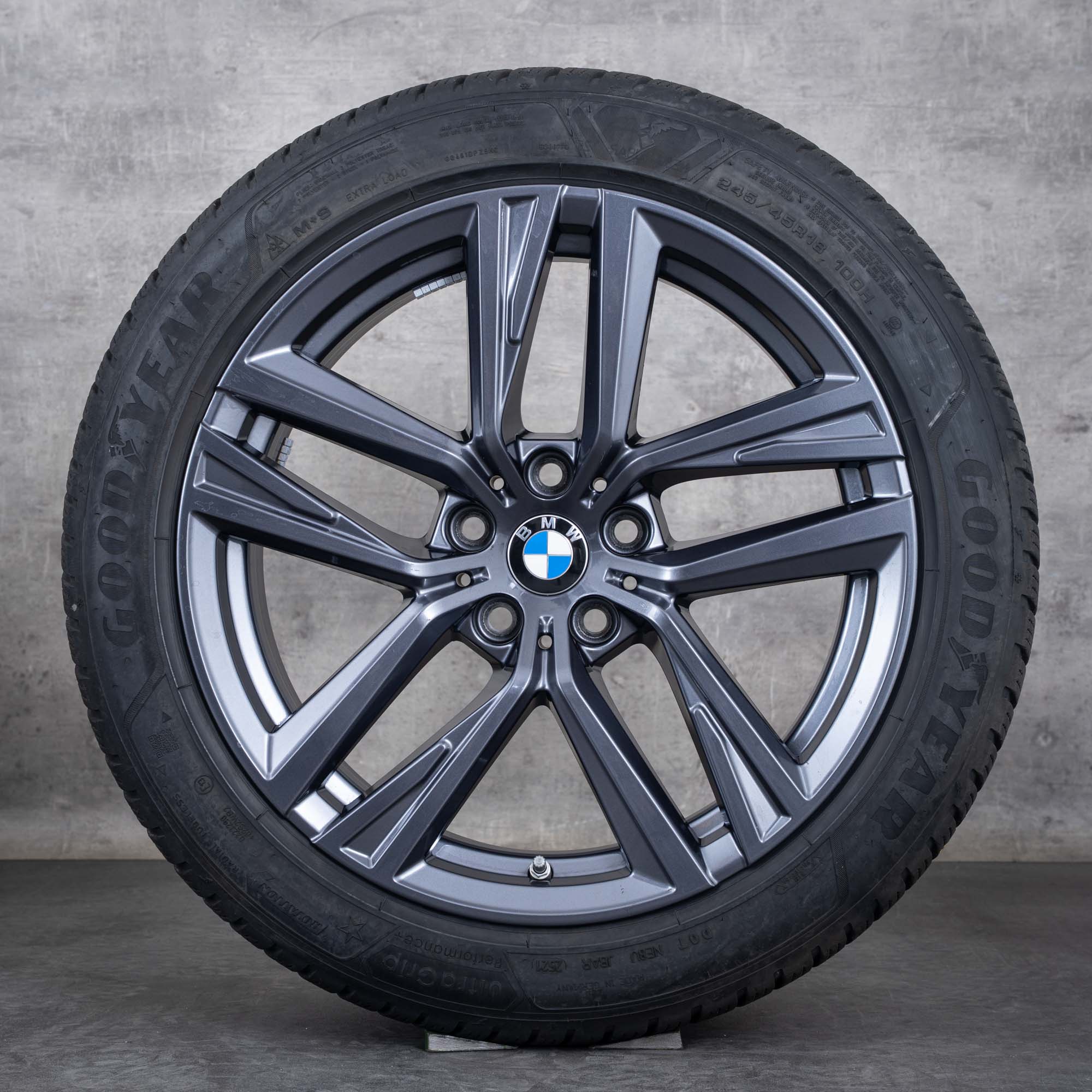 Oryginalne felgi BMW serii 4 i4 18 cali G26 Gran Coupe letnie koła stylizacja 853 6896768 midknight grey gloss