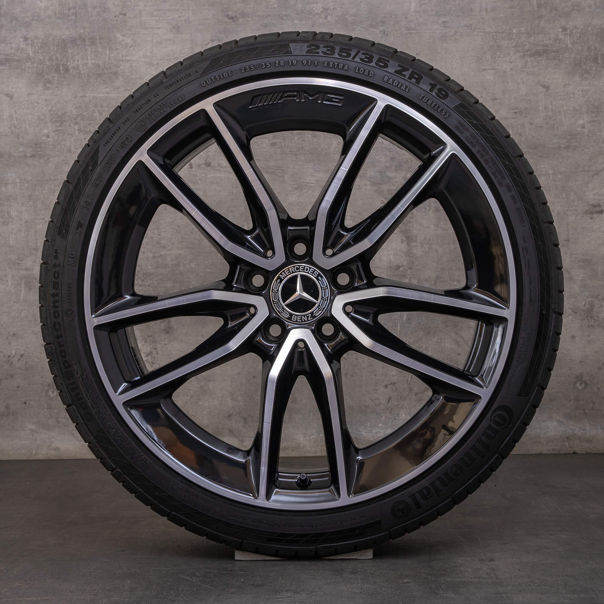 Originali Mercedes Benz Classe A 35 AMG cerchi invernali 19 pollici W177 V177 auto A1774012000 nero lucido torniti