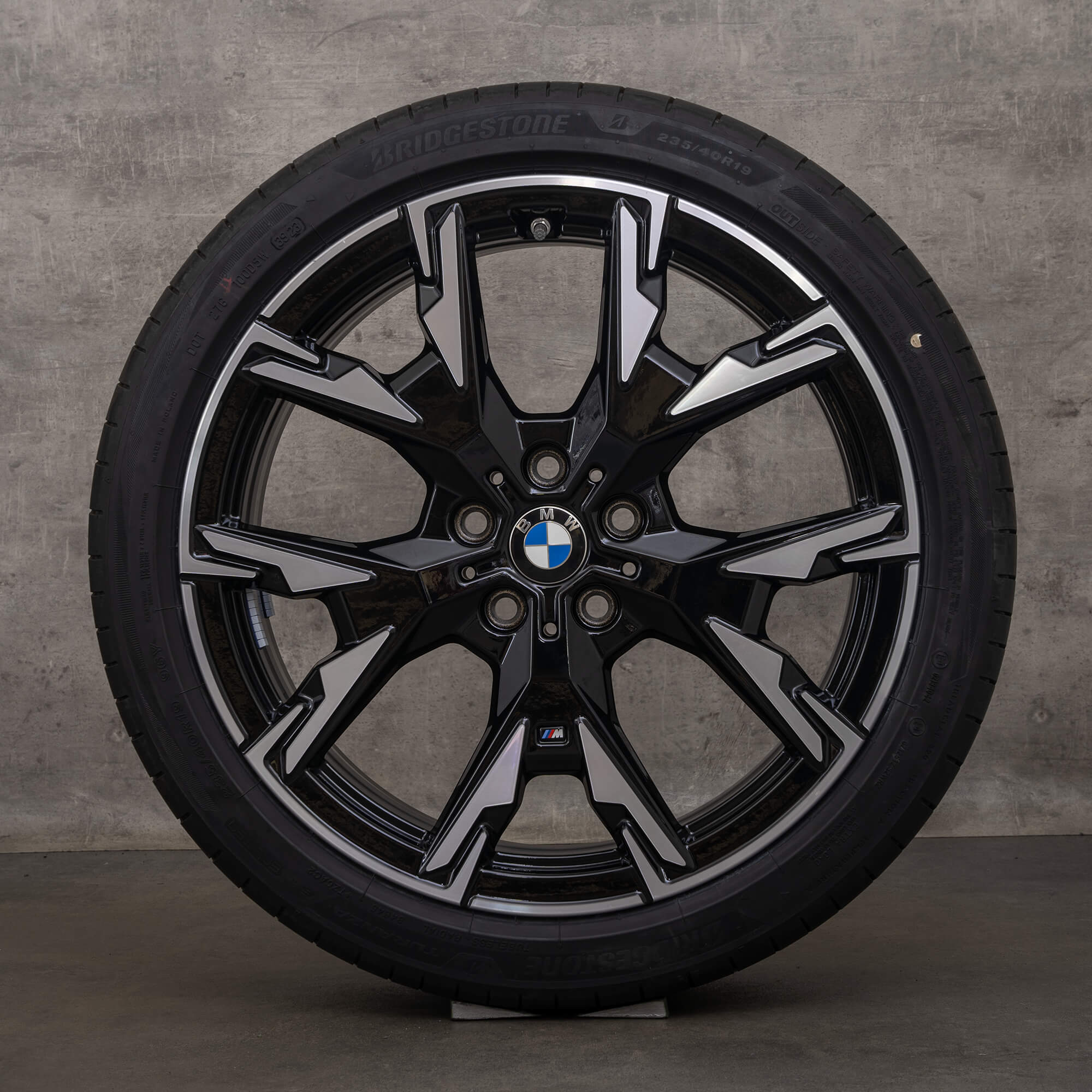 Jantes originais BMW Série 1 19 polegadas F70 M135 xDrive rodas de verão 5A45267 jet black brilhante