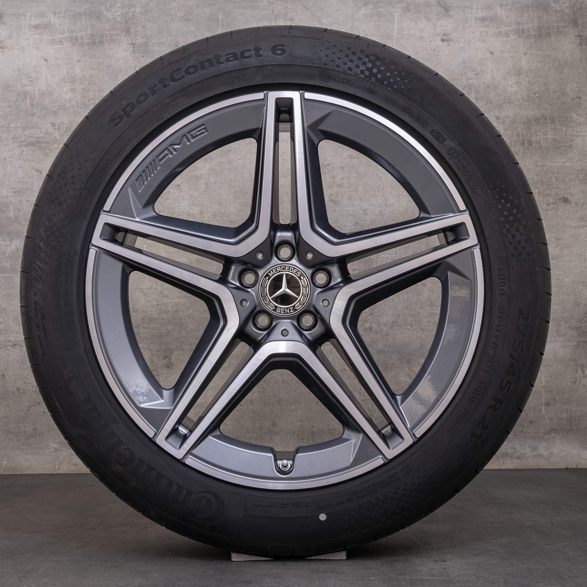 Llantas originales Mercedes GLS & 63 AMG de 21 pulgadas W163 X167 llantas verano A1674017300 A1674017400 gris himalaya torneado brillante