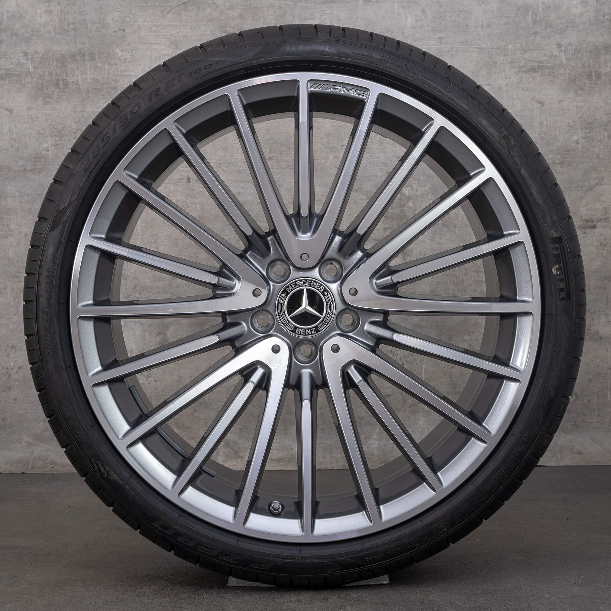 Llantas originales Mercedes Benz AMG CLS 53 4Matic de 20 pulgadas C257 llantas verano A2574014200 A2574014300 gris himalaya torneado brillante