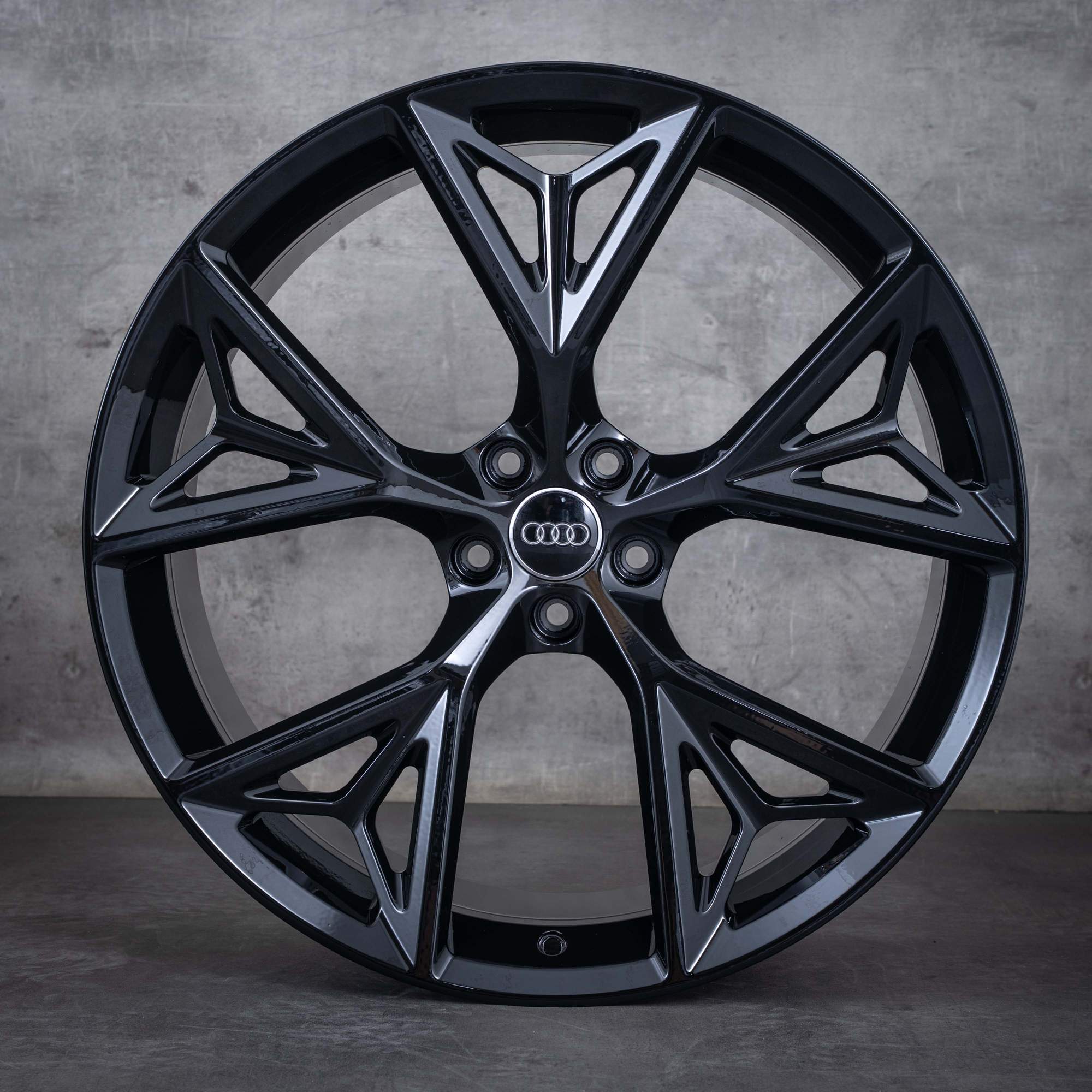 OEM Audi Q8 SQ8 Rims 22 inch 4M8 4M8601025AB black glossy