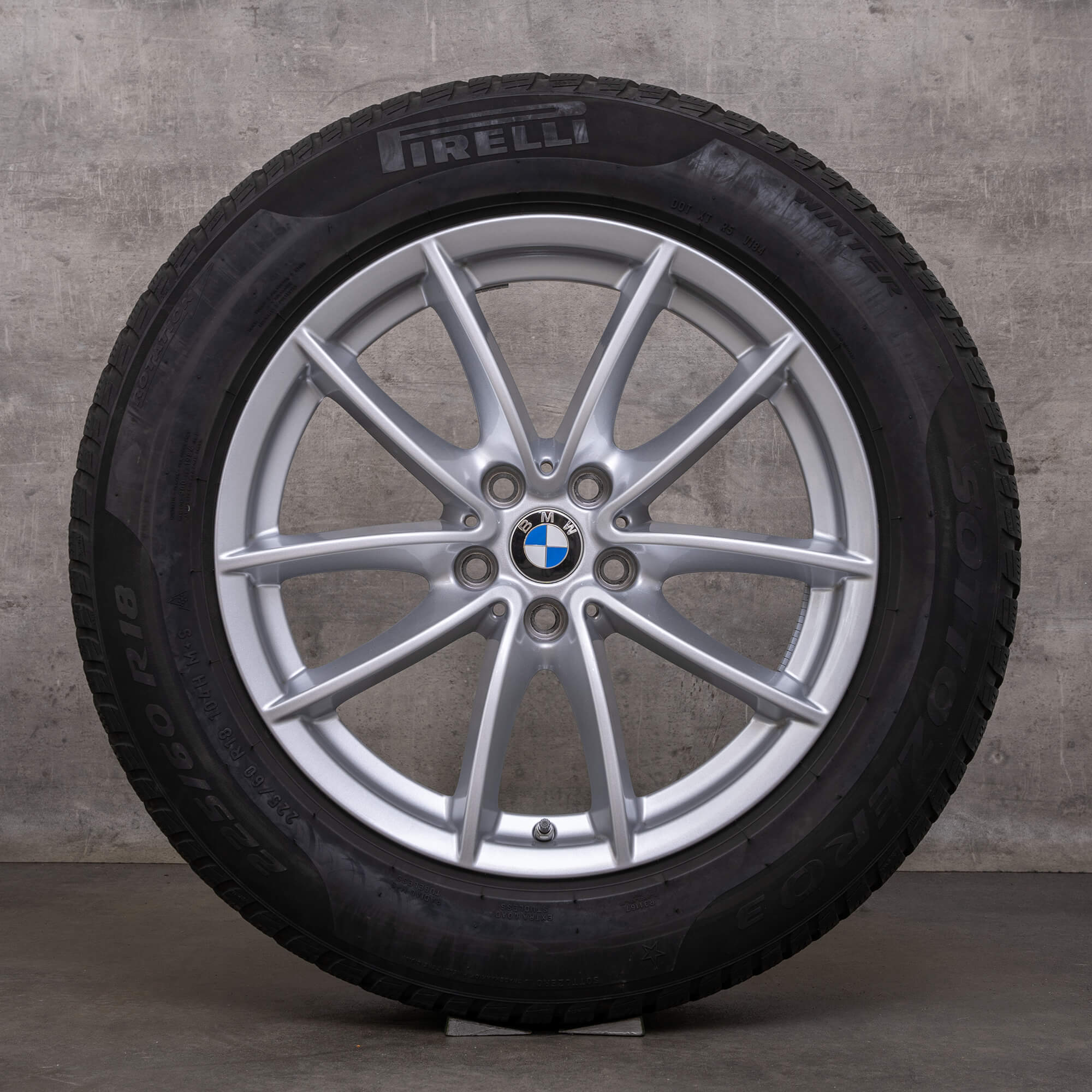 Originale BMW X3 X4 ruote invernali OEM 18 pollici G01 G02 cerchi styling 617 6880047 argento