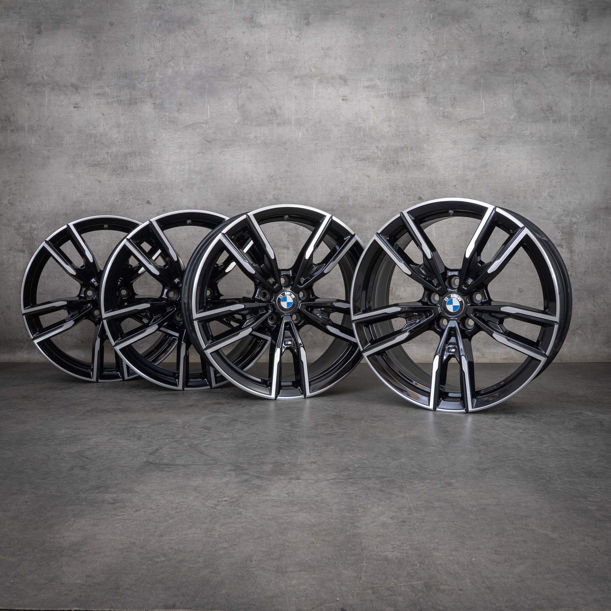 Alkuperäiset BMW 2-sarjan 3-sarjan 4-sarjan vanteet 19 tuuman G42 G20 G21 G22 G23 Styling 792 M 8089894 8089895 musta kiillotettu
