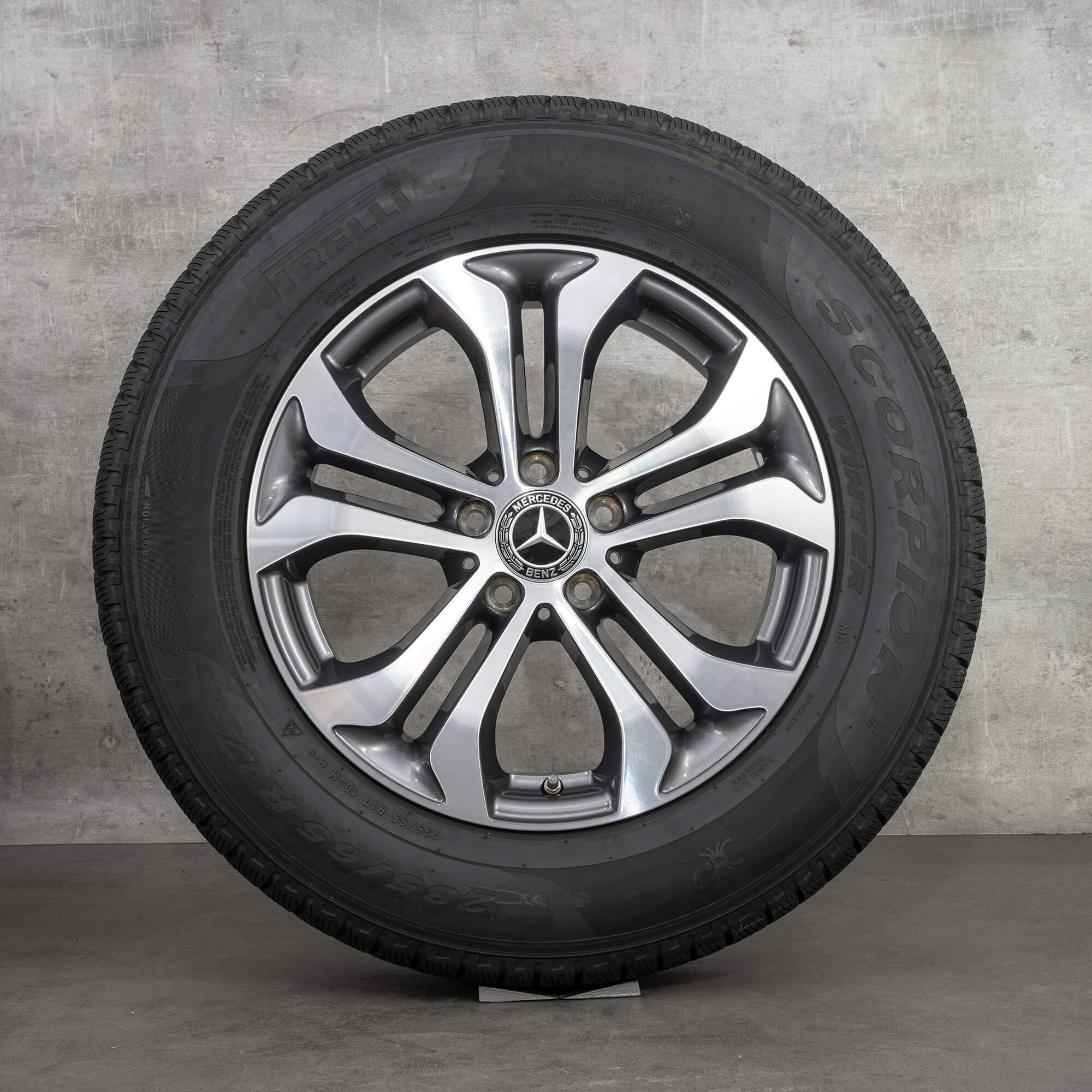 Llantas de invierno originales Mercedes Benz GLC 17 pulgadas X253 A2534010600 gris himalaya torneado brillante