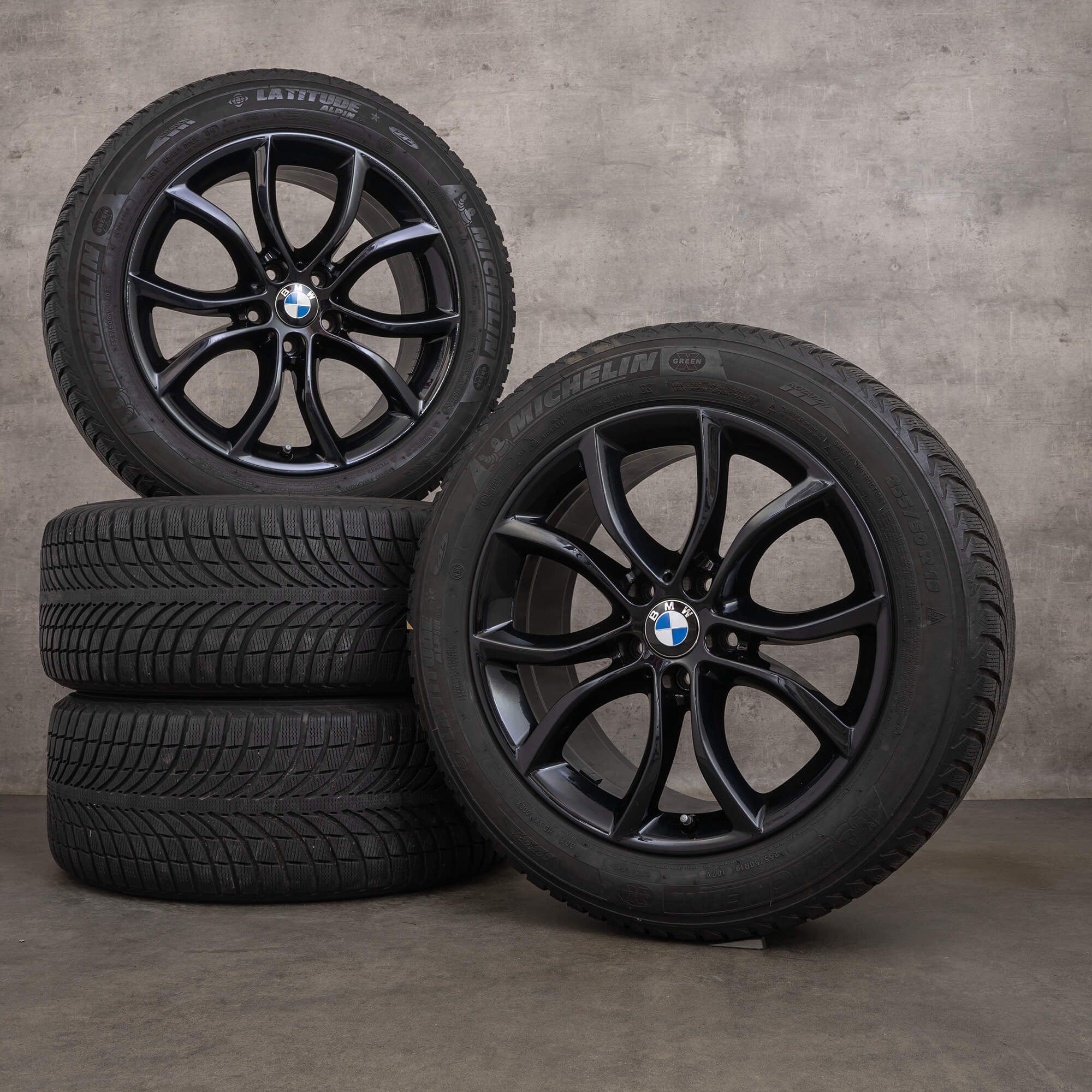 BMW X6 F16 19 tommer fælge vinterhjul vinterdæk 594 6858872 6858873 sort