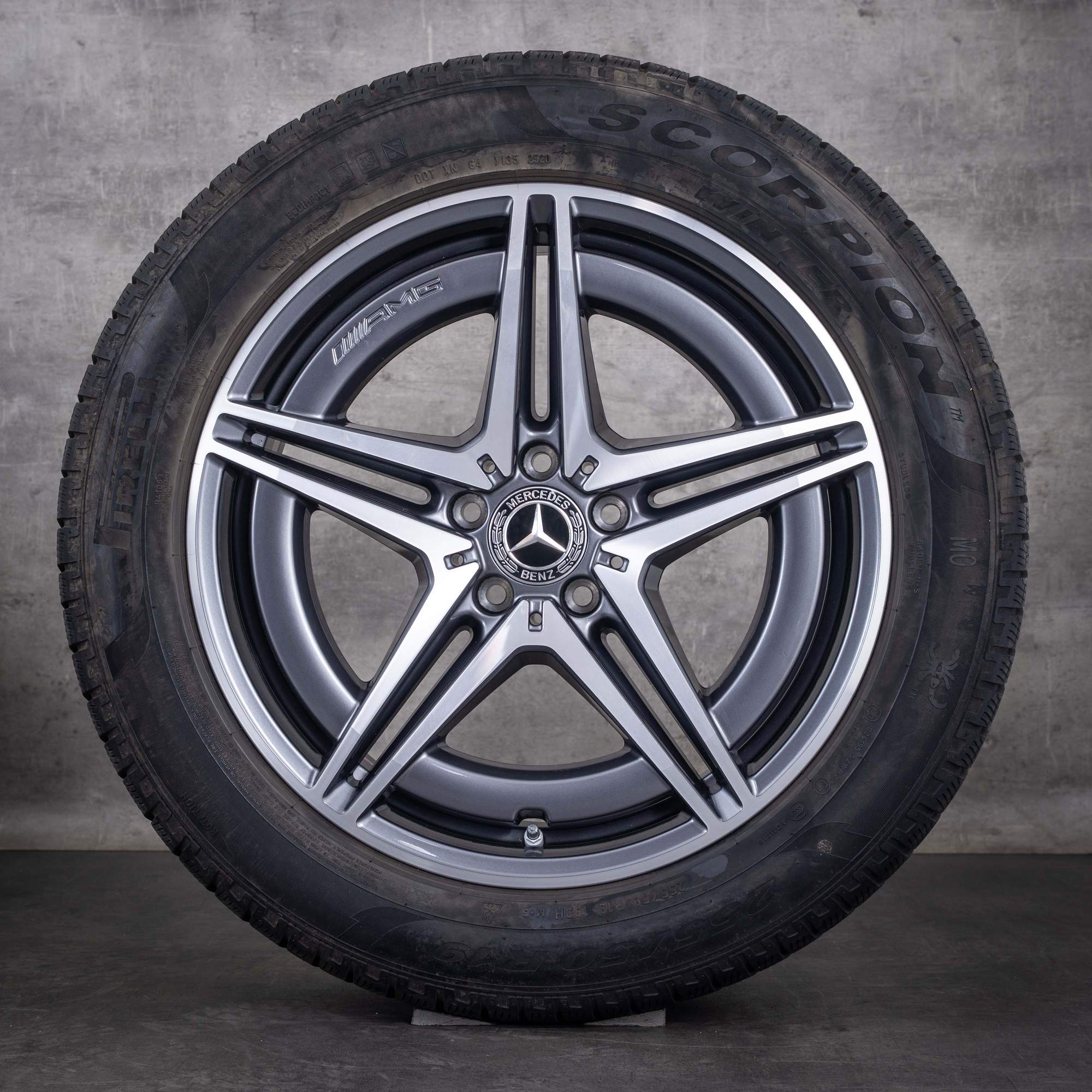 OEM Mercedes-Benz EQC AMG 19inch winter wheels N293 rims A2934011400 A2934010700 Himalaya Gray diamond cut