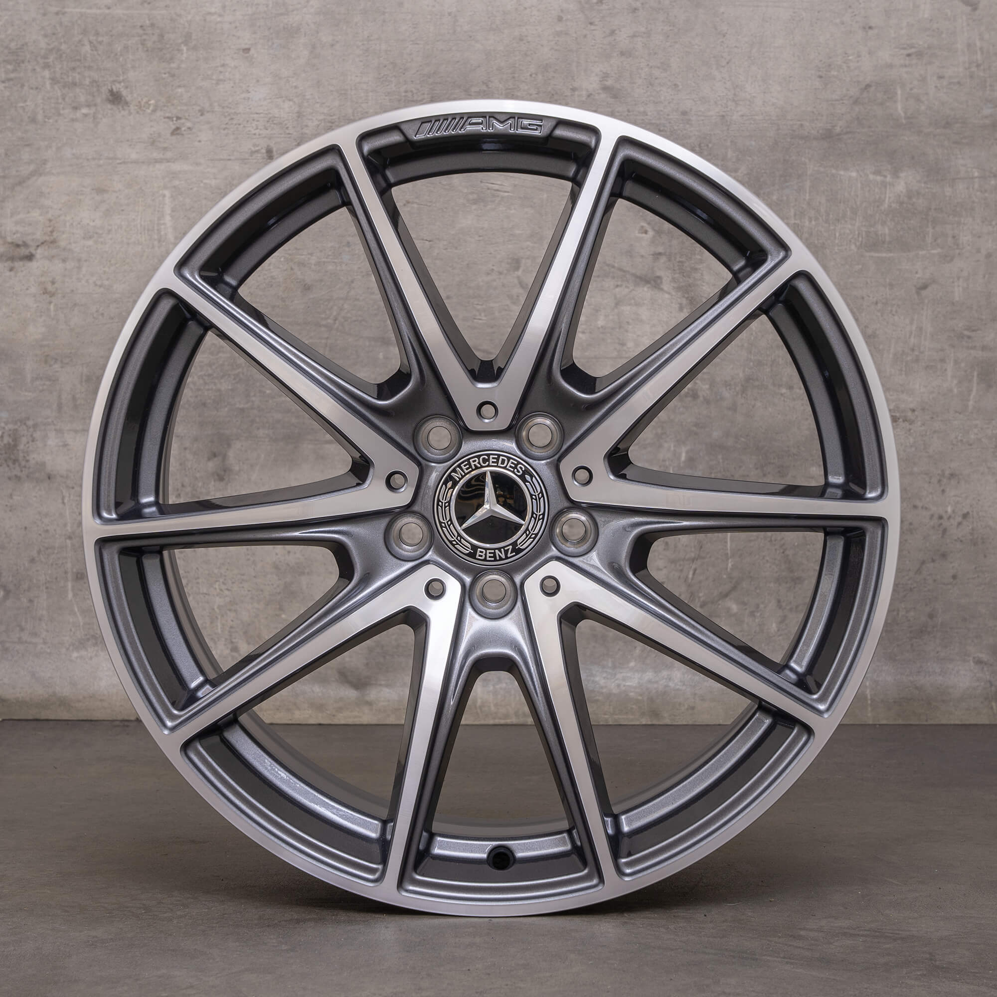 Llantas originales Mercedes Benz Clase E AMG 19 pulgadas W213 S213 C238 A238 A2134017300 gris himalaya torneado brillante NUEVO
