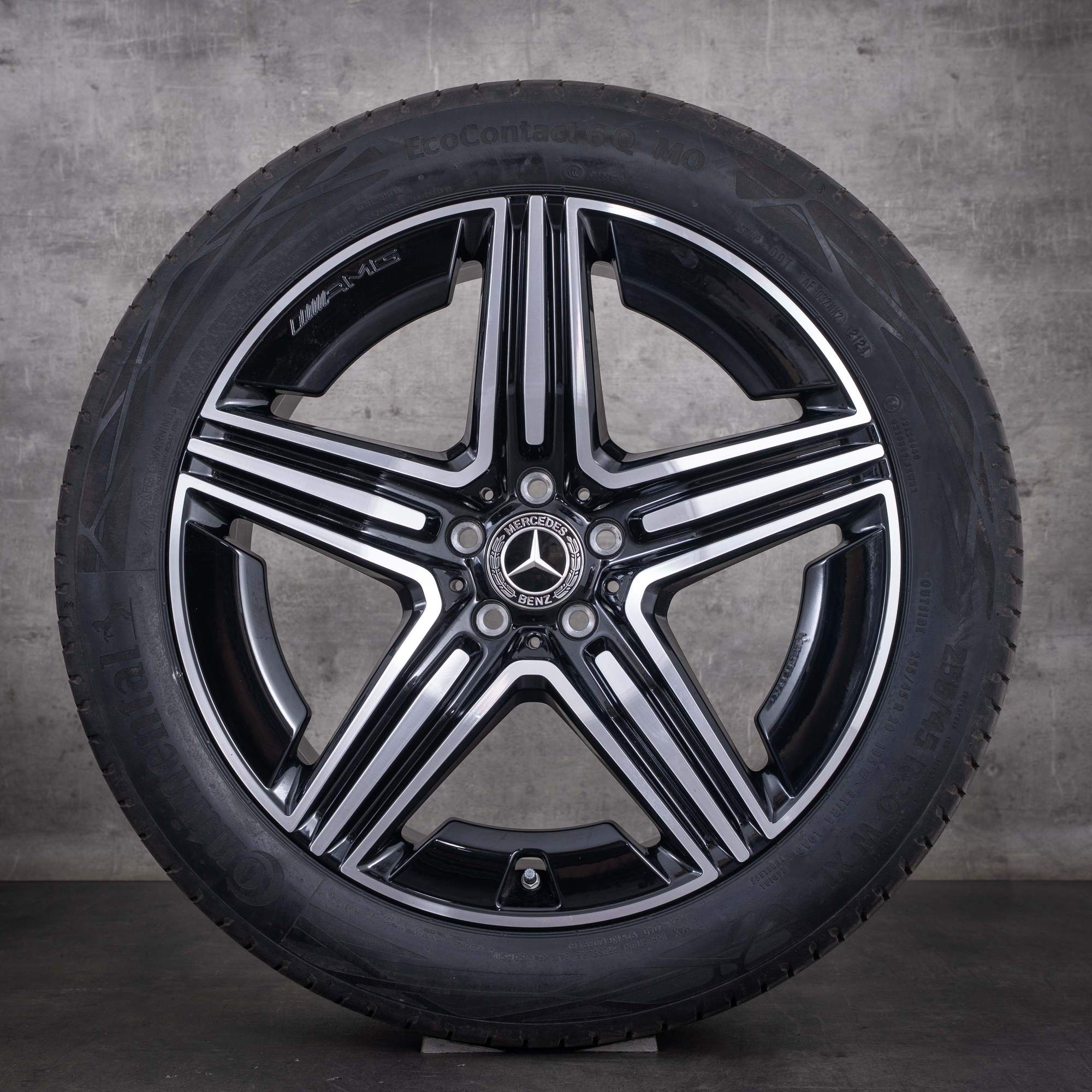 OEM Mercedes-Benz GLC AMG 20inch X254 C254 summer wheels A2544010600 A2544010700 Black Front diamond cut