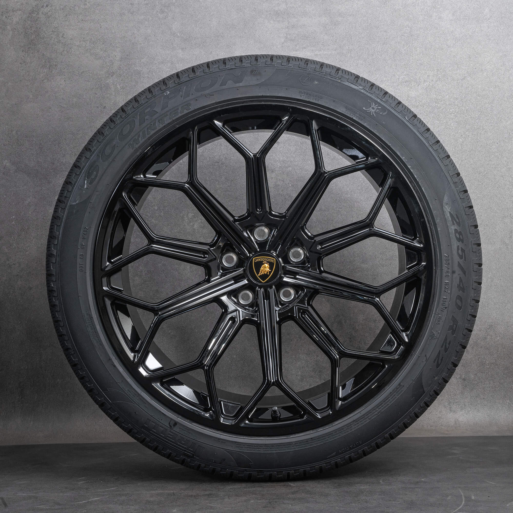 Original Lamborghini Urus ruedas de invierno llantas 22 pulgadas 4ML601025R 4ML601025S negro