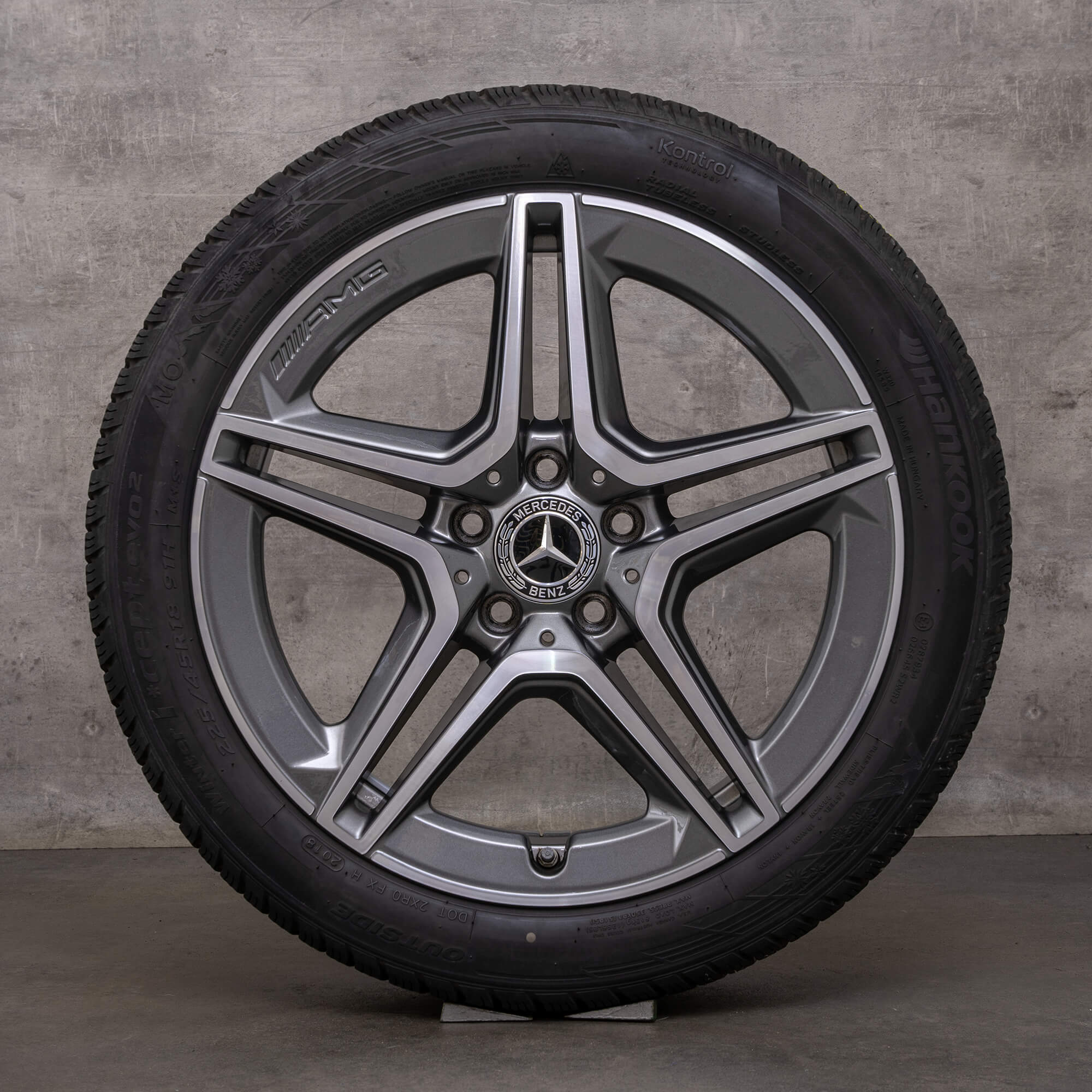 Original AMG Mercedes Benz A B Class CLA roues d'hiver 18 pouces W177 V177 W247 X118 C118 jantes A1774011500 noir brillant