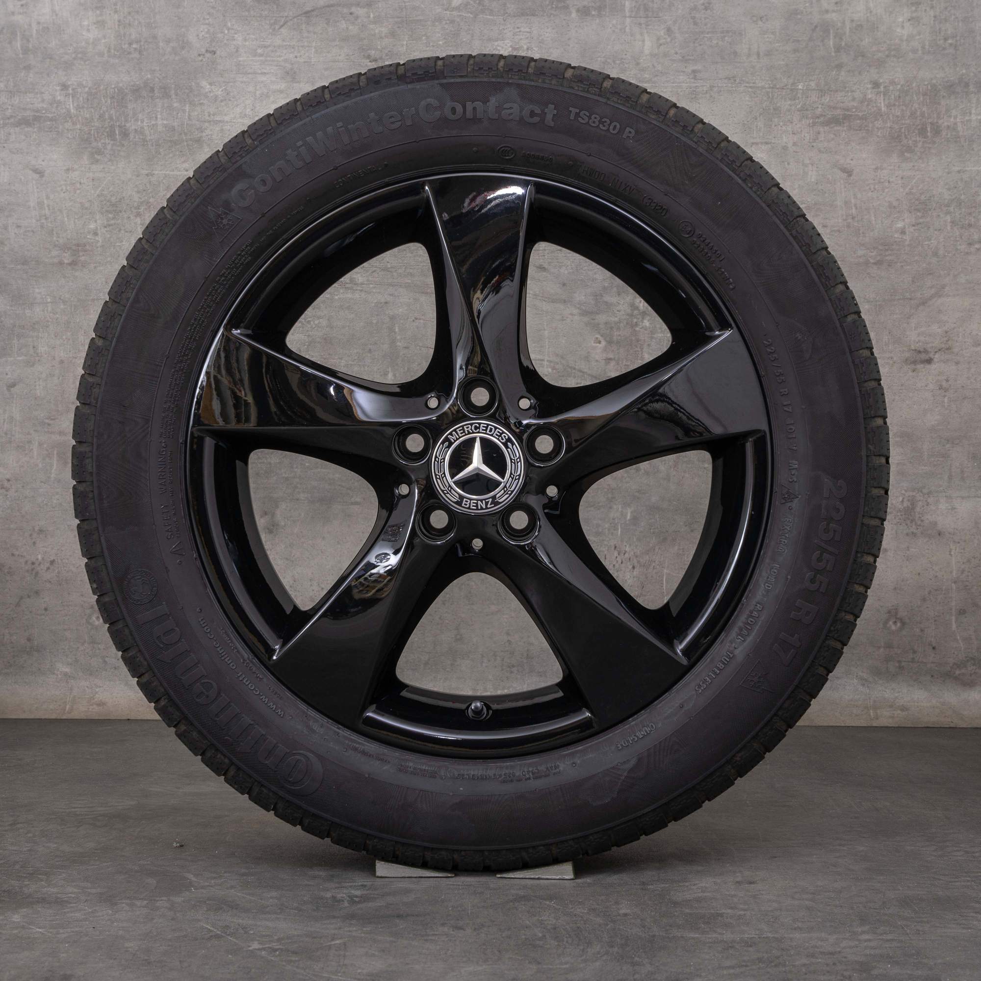 Alkuperäiset Mercedes Benz V-sarjan talvirenkaat 17 tuuman W447 W639 Vito Viano vanteet A4474012200 musta kiiltävät