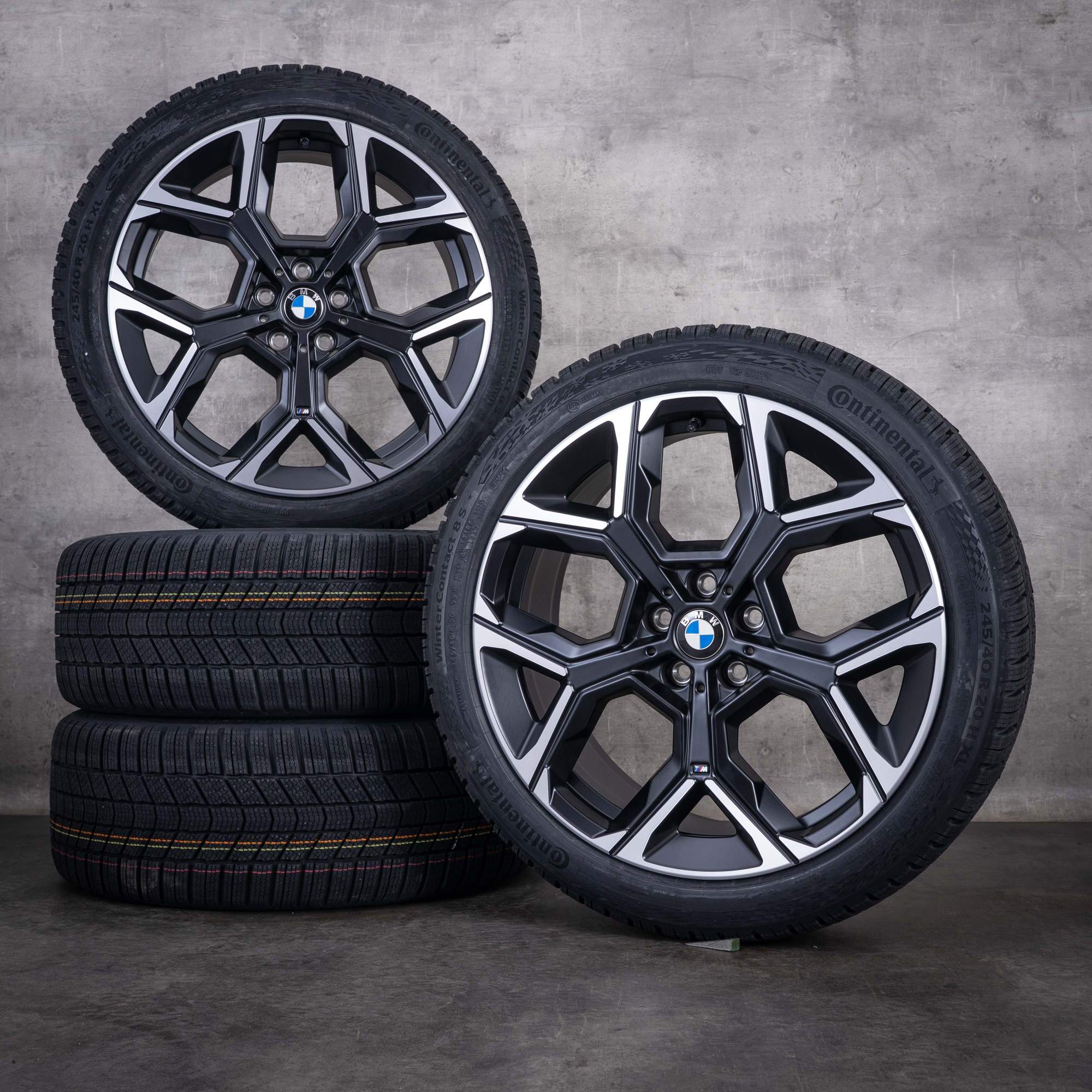 Original BMW X1 iX1 X2 iX2 Winterräder 20 Zoll U10 U11 Felgen Styling 872 M 6898052 jet black matt glanzgedreht NEU