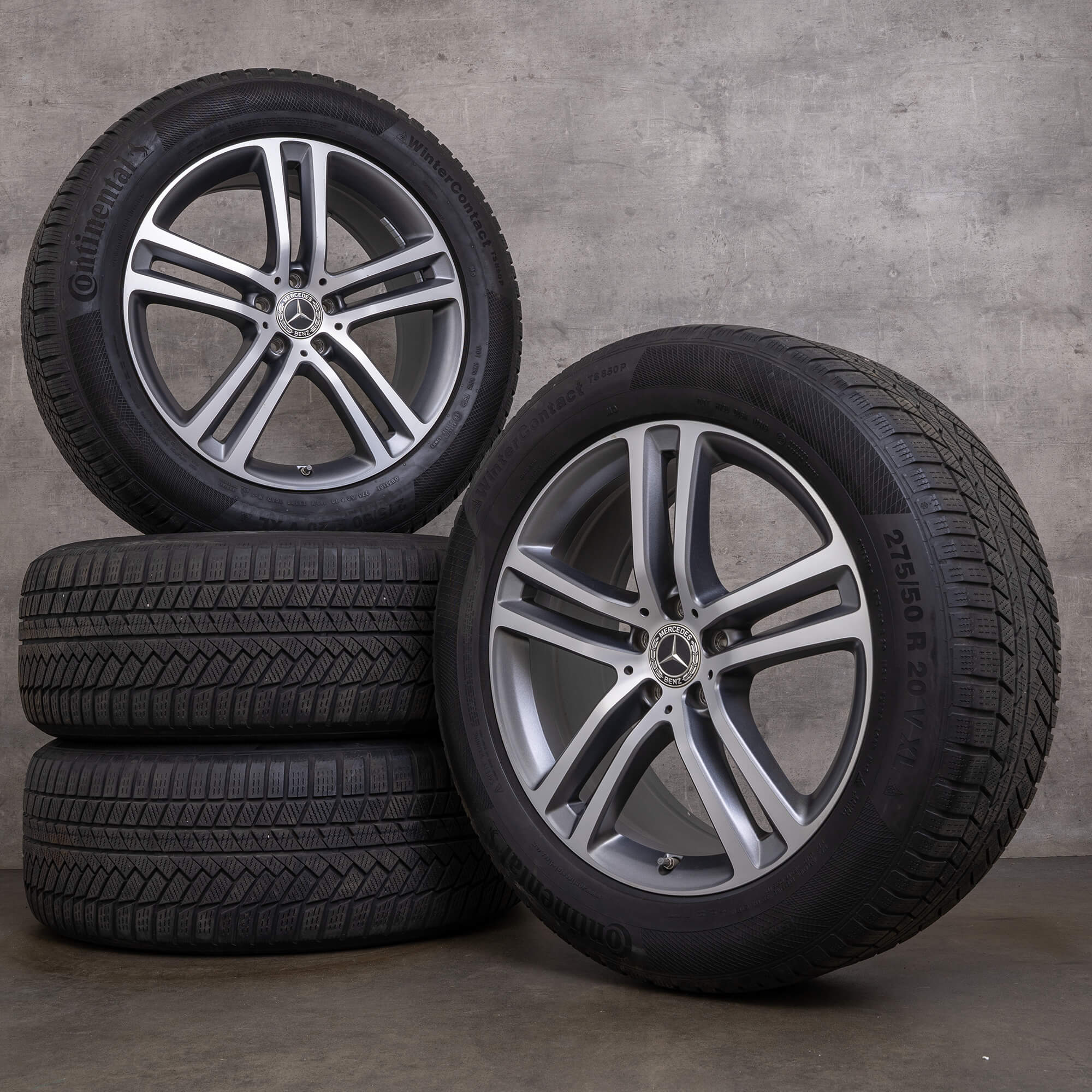 Jantes de inverno genuínas Mercedes Benz GLE 20 polegadas X167 SUV C167 Coupe jantes A1674012400 A1674012500 himalaia cinzento mate brilhante torneado