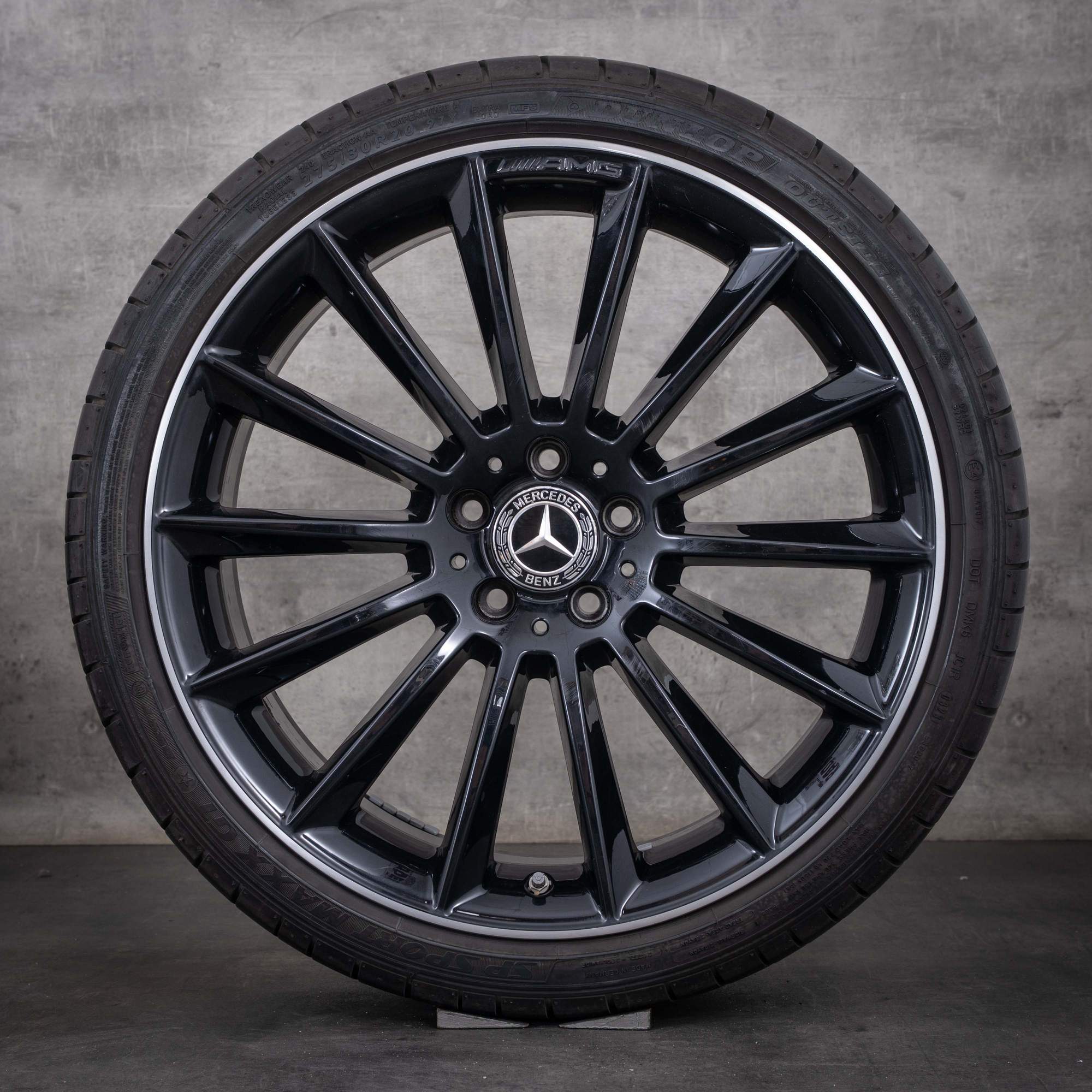 Originální 20palcové disky Mercedes-Benz CLS AMG W257 C257 letní kola A2574011900 A2574012000 černé s diamond cut
