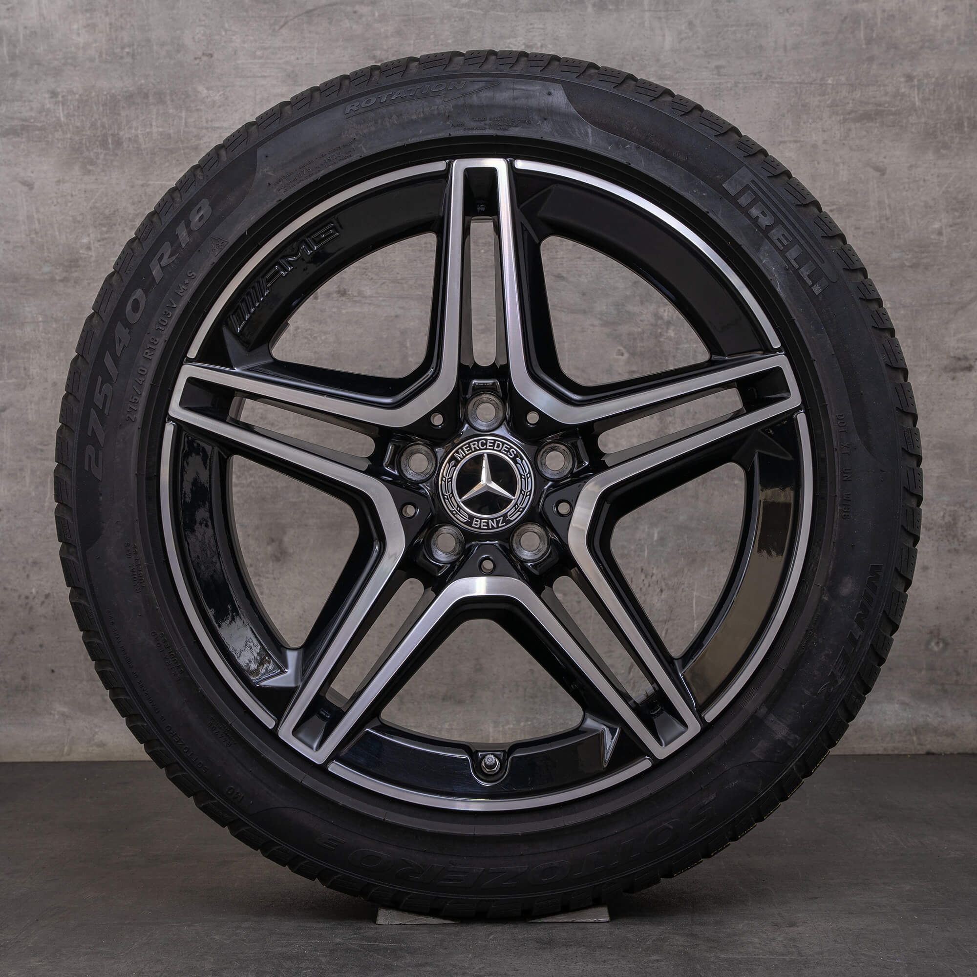 Orijinal Mercedes Benz E-Serisi AMG kış jant lastik 18 inç W213 S213 C238 A238 jantlar A2134016300 A2134016400 siyah parlak tornalı